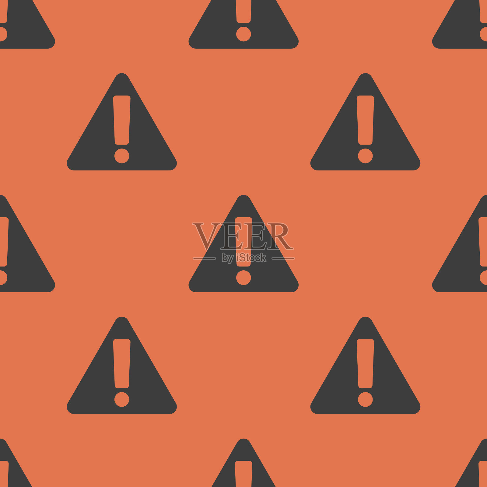 扁平的惊叹号战标图标无缝衔接插画图片素材