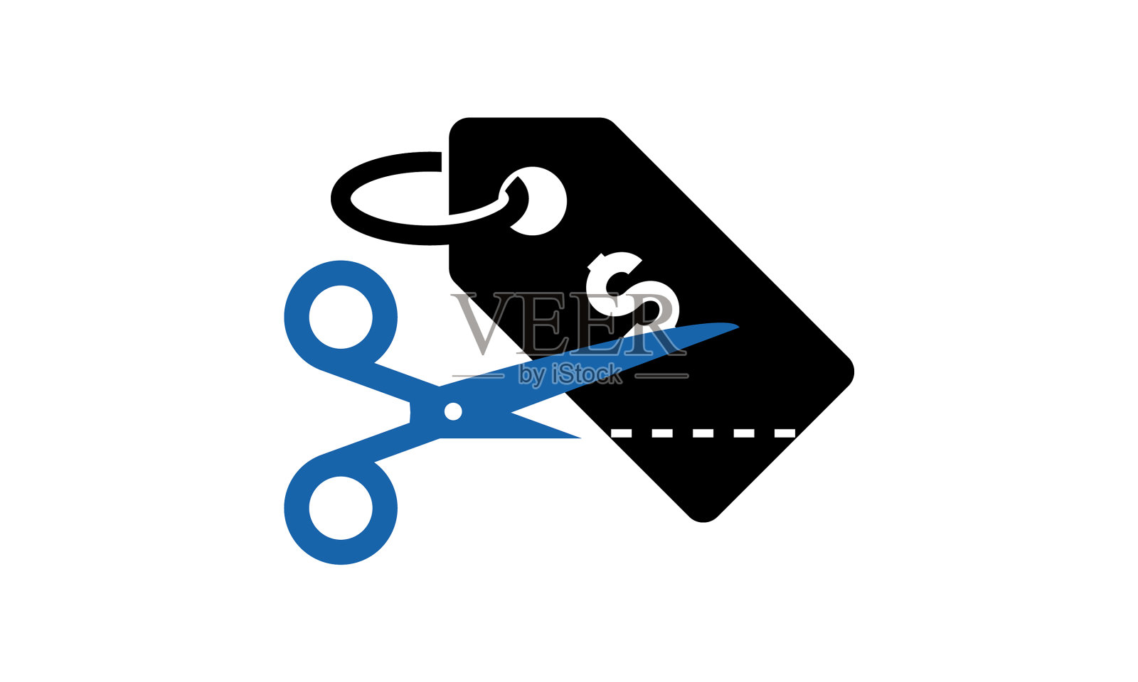 剪刀剪价格标签概念低成本设计元素图片