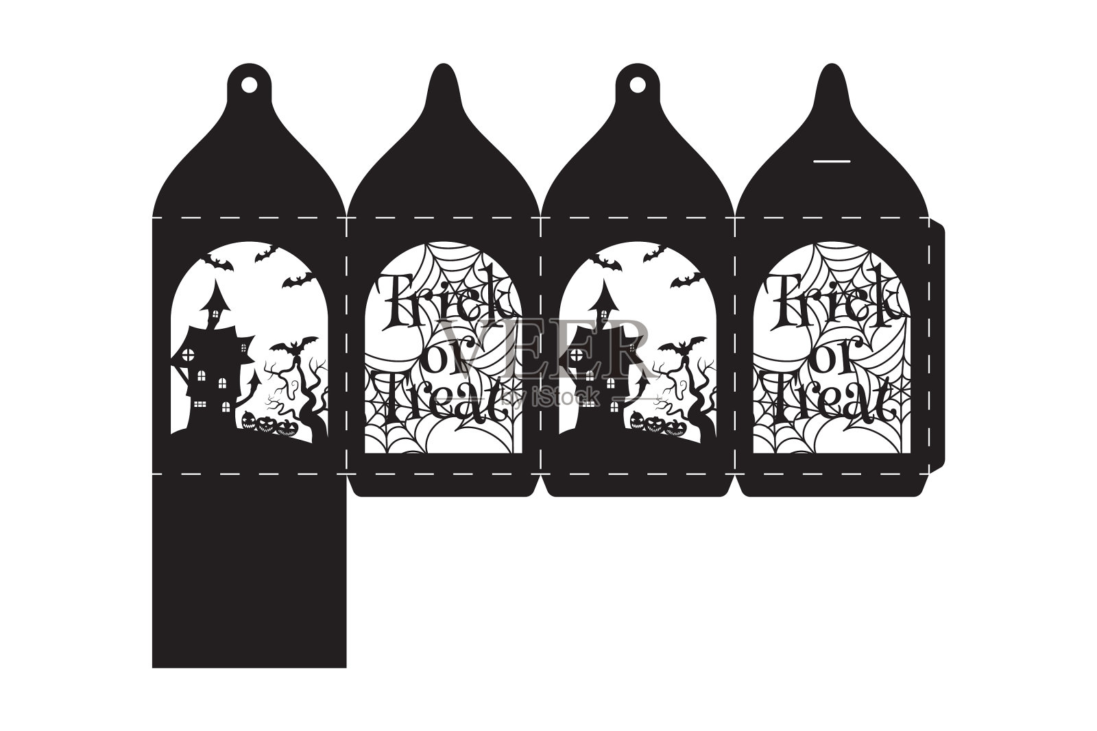 万圣节快乐礼盒礼物派对礼盒插画图片素材