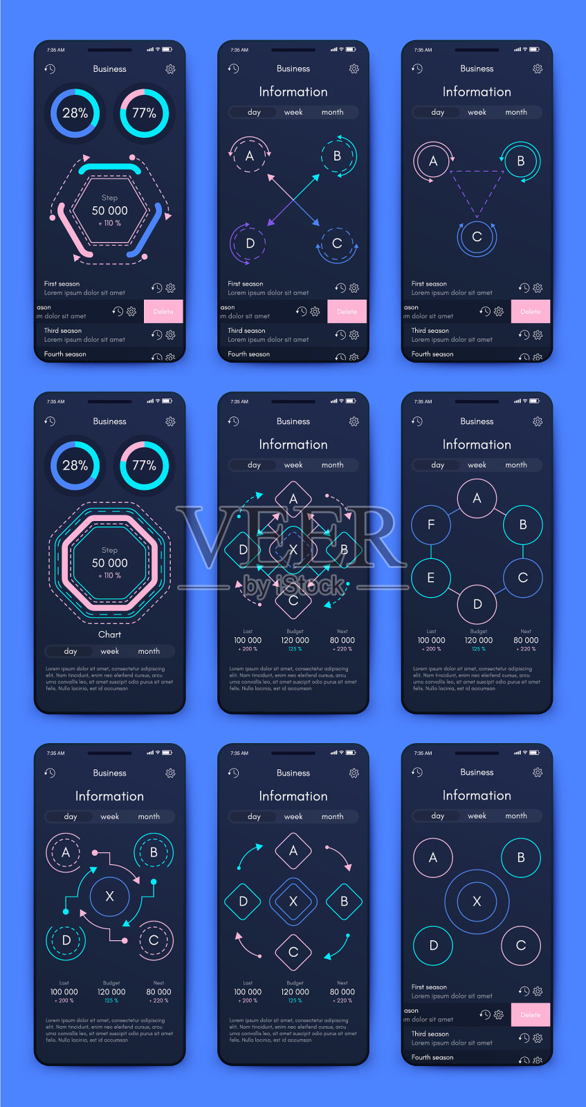 图形信息图形与手机模板插画图片素材