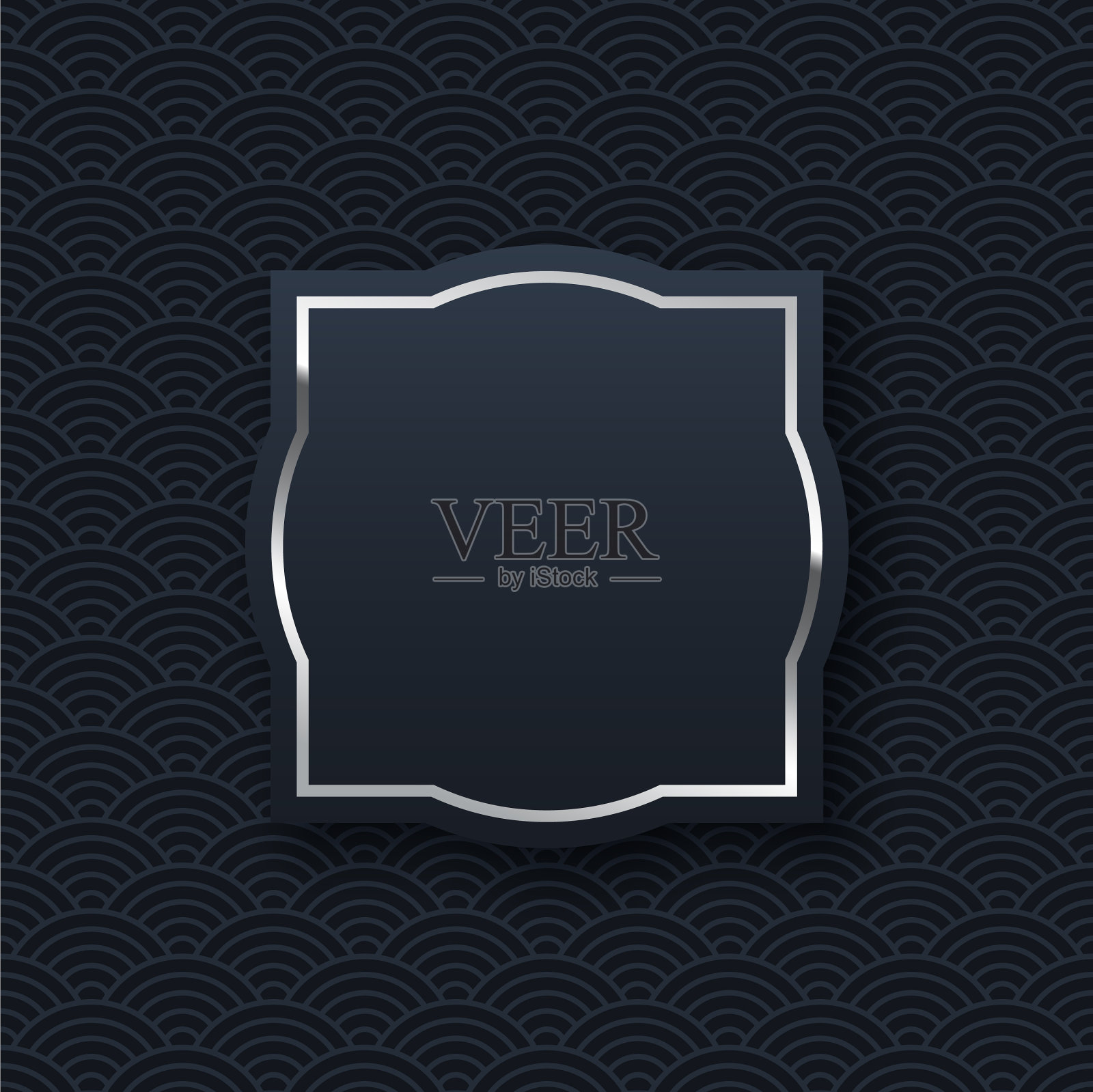 银色框架极简模板与文本空间插画图片素材