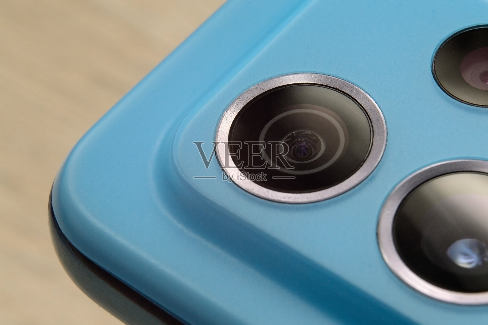 智能手机后盖上的相机镜头。特写镜头。照片摄影图片