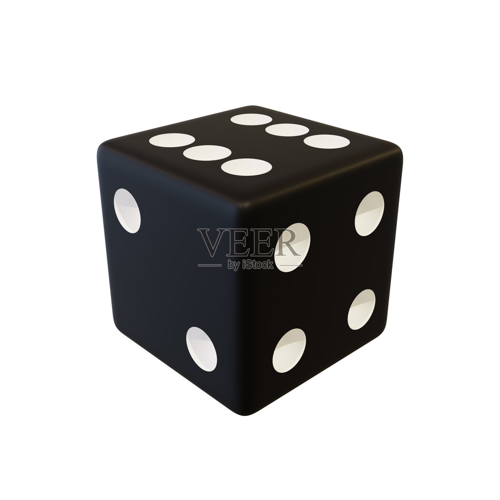 玩塑料黑骰子。骰子黑打。三维渲染照片摄影图片