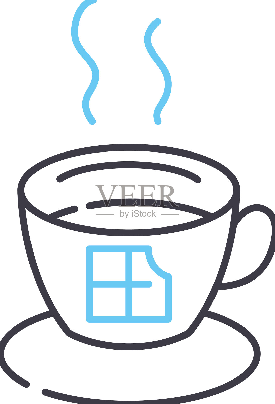 巧克力糖果线图标轮廓符号插画图片素材