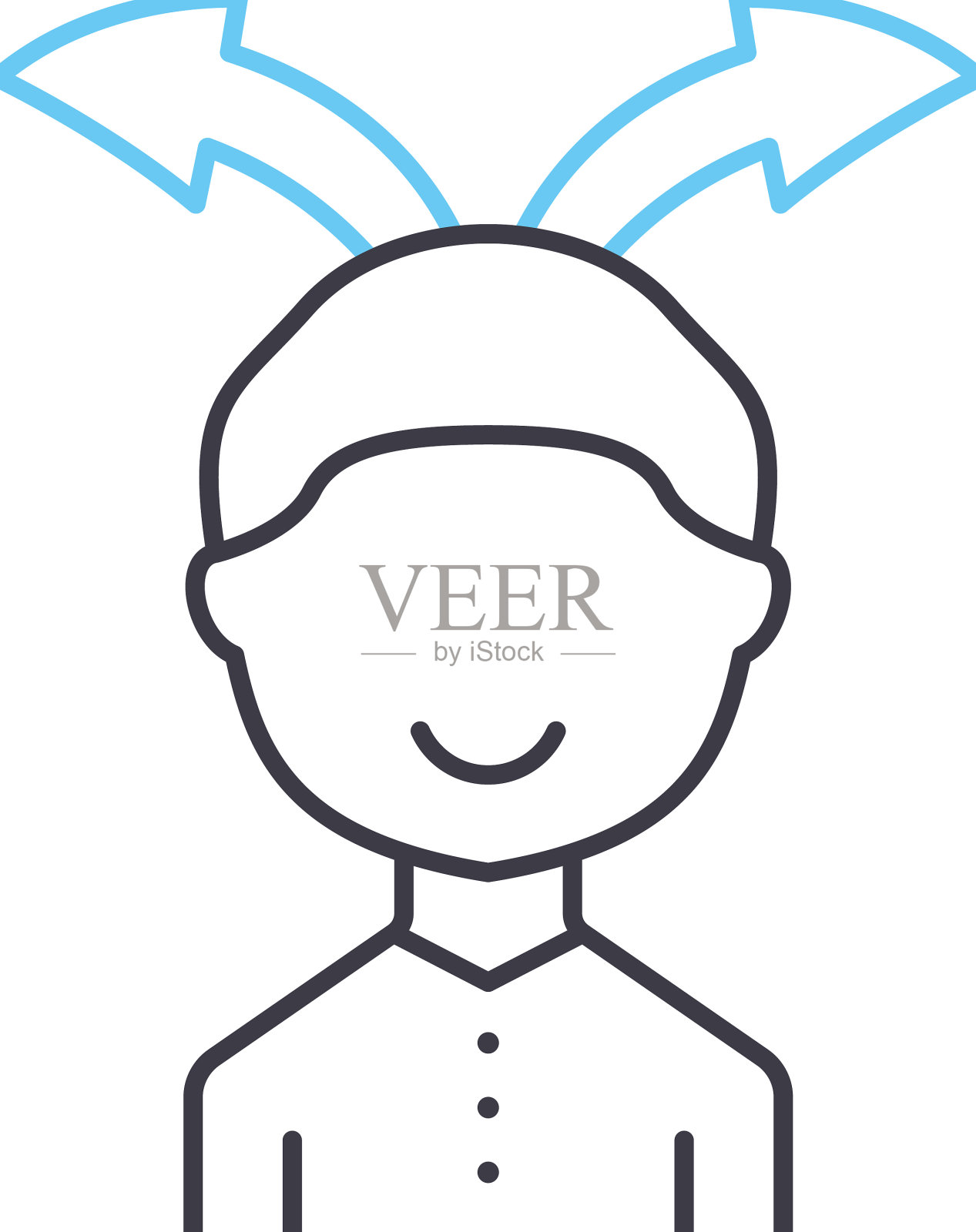 决定线图标轮廓符号插画图片素材