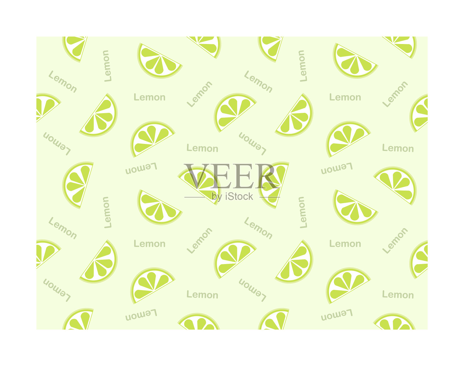 无缝的背景图案与半个柠檬插画图片素材