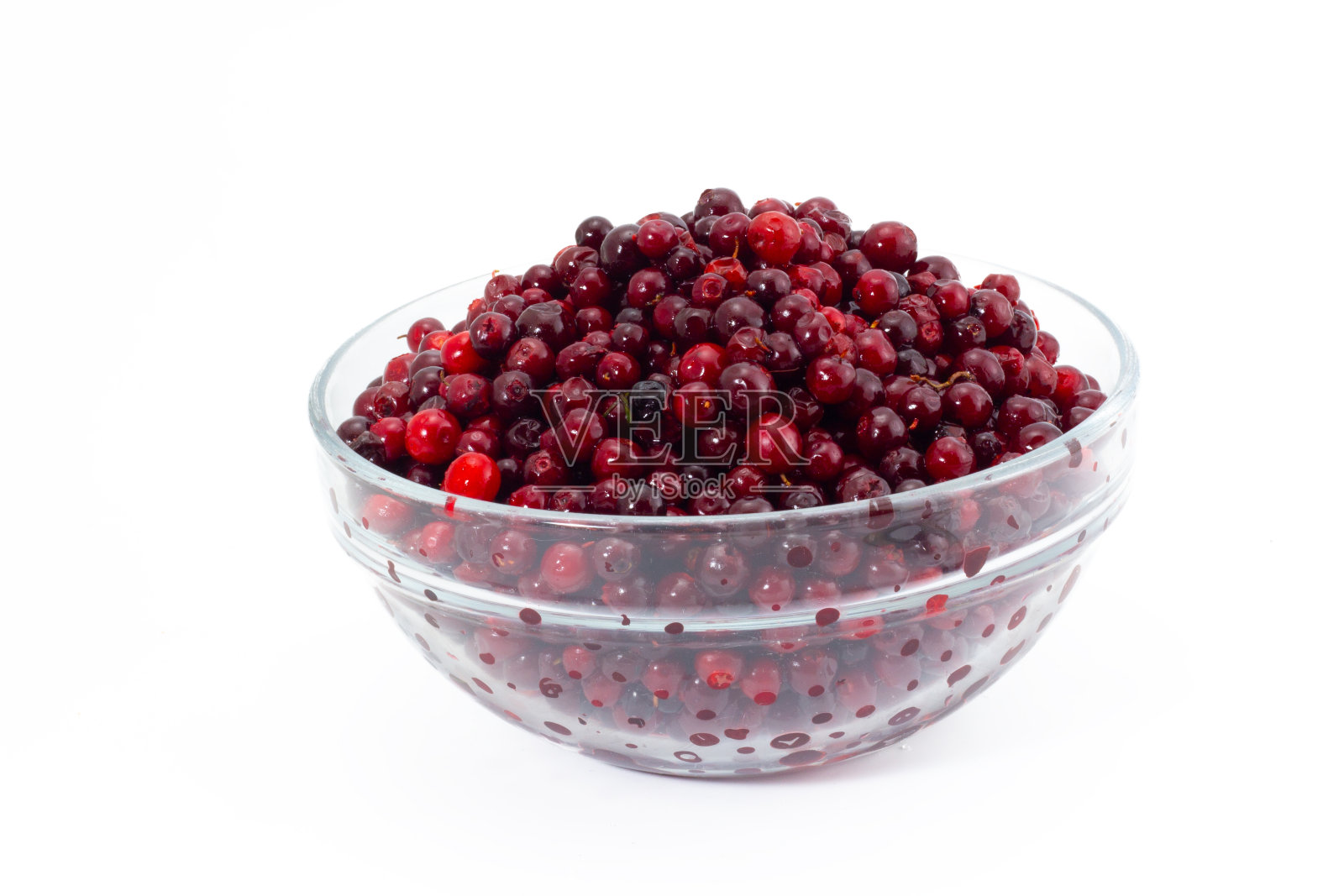 玻璃碗里的越橘照片摄影图片