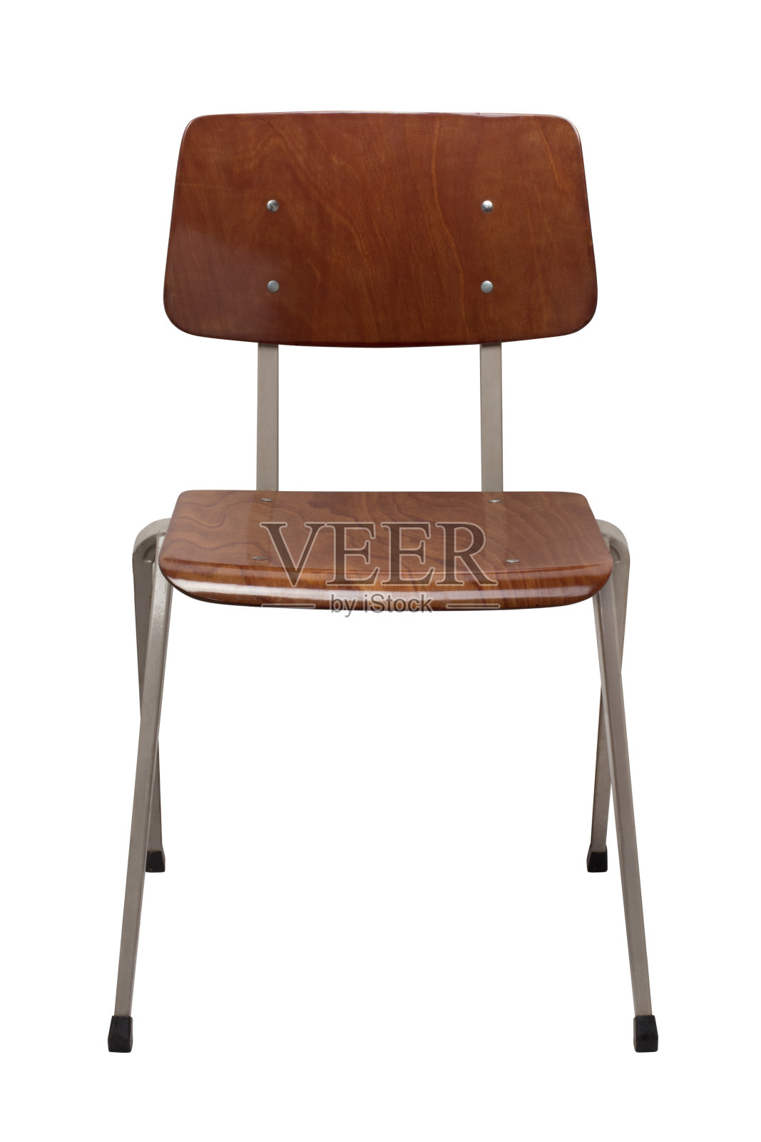 办公室的棕色椅子孤立在白色上照片摄影图片