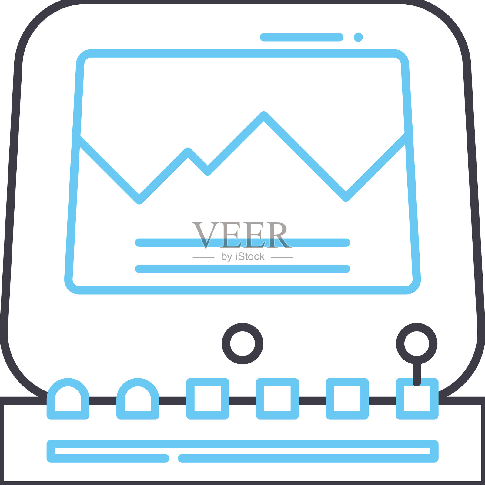 计算机机器线图标轮廓符号图标素材