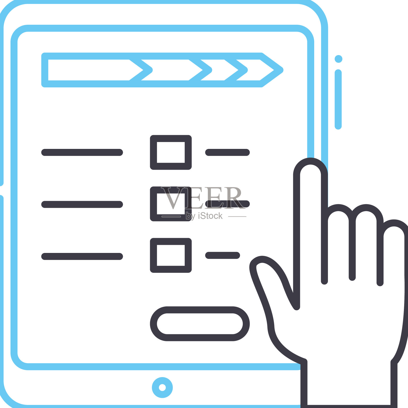 客户调查问卷线图标大纲图标素材