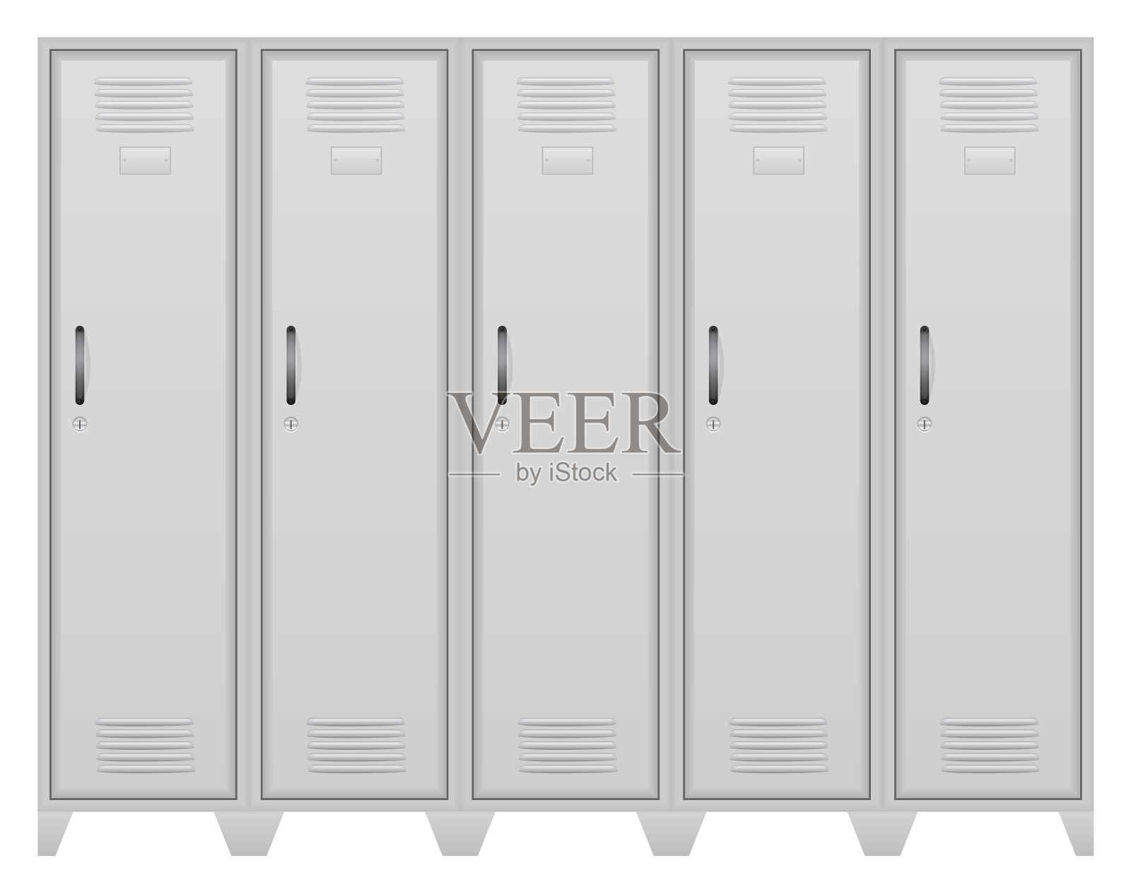 金属储物柜股票插画图片素材