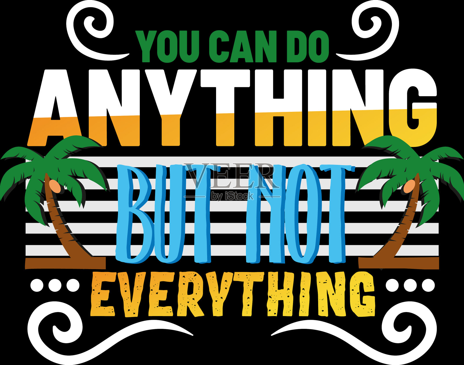 海滩t恤设计插画图片素材