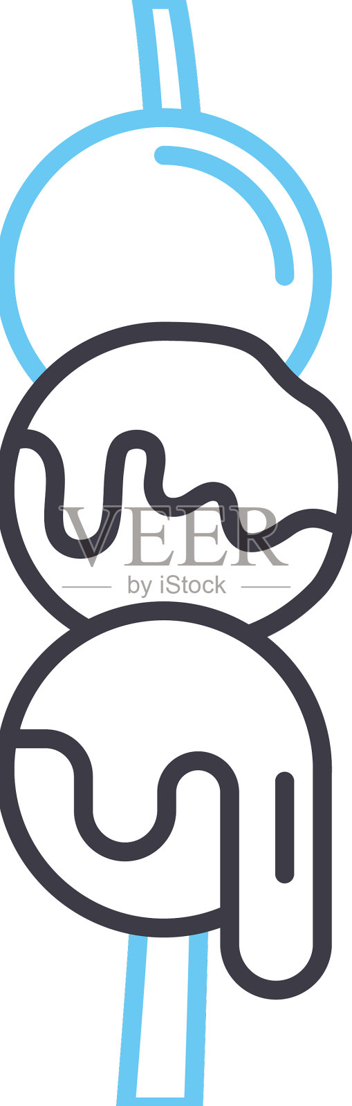 糖果线图标轮廓符号插画图片素材