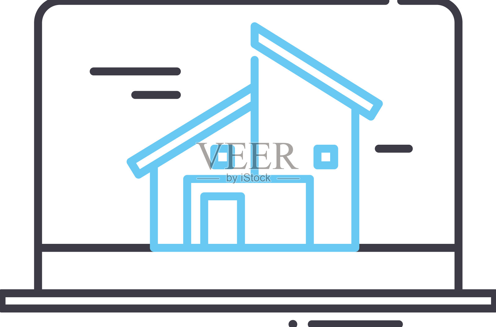 登陆页线图标轮廓符号插画图片素材