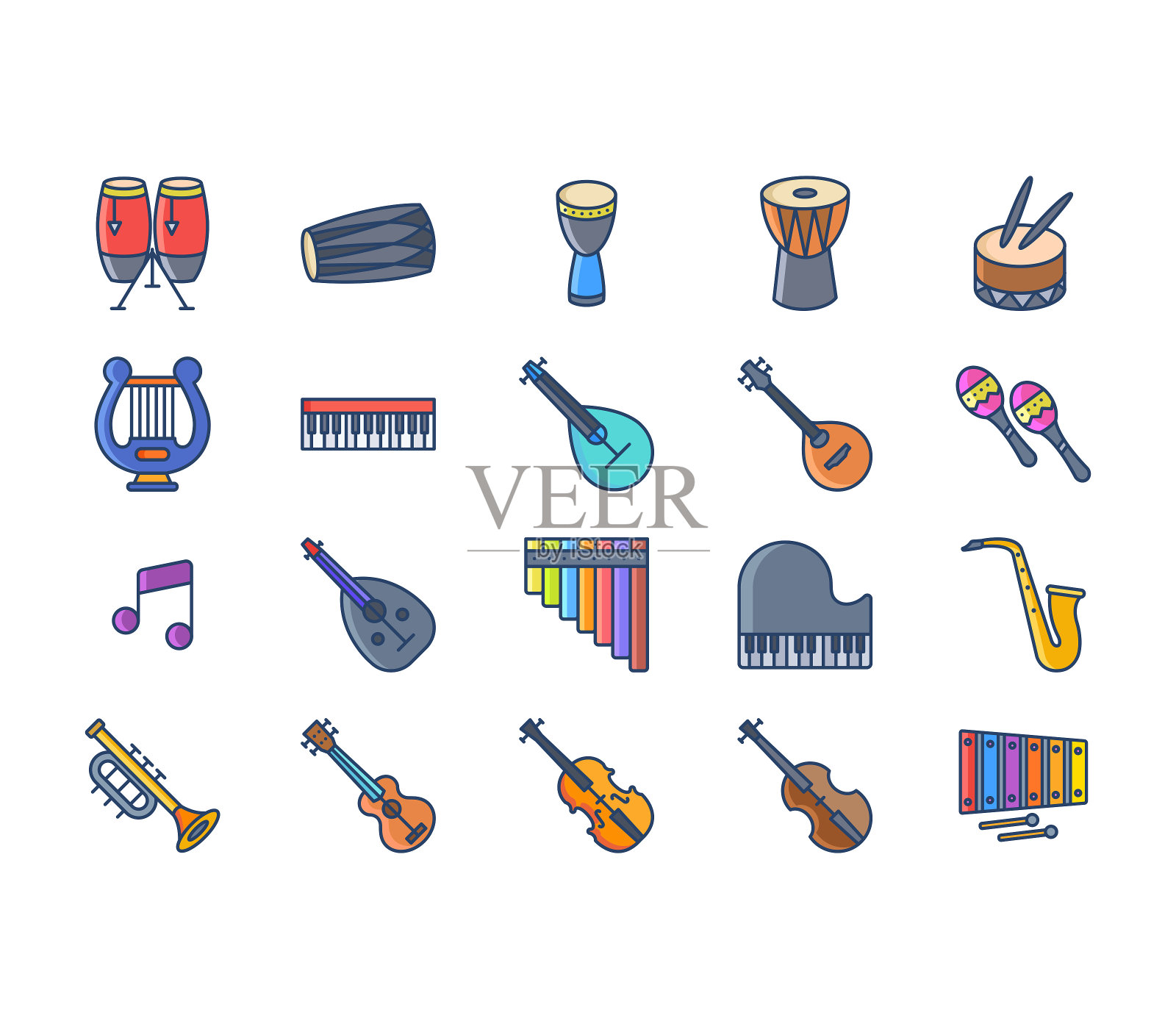 乐器图标套装图标素材