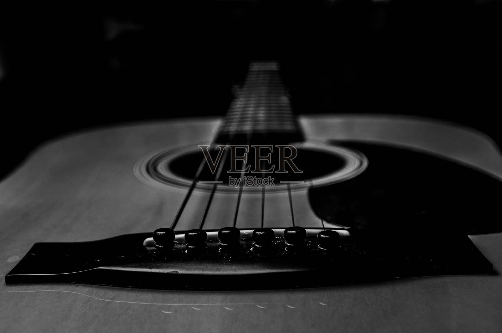 黑白吉他照片摄影图片