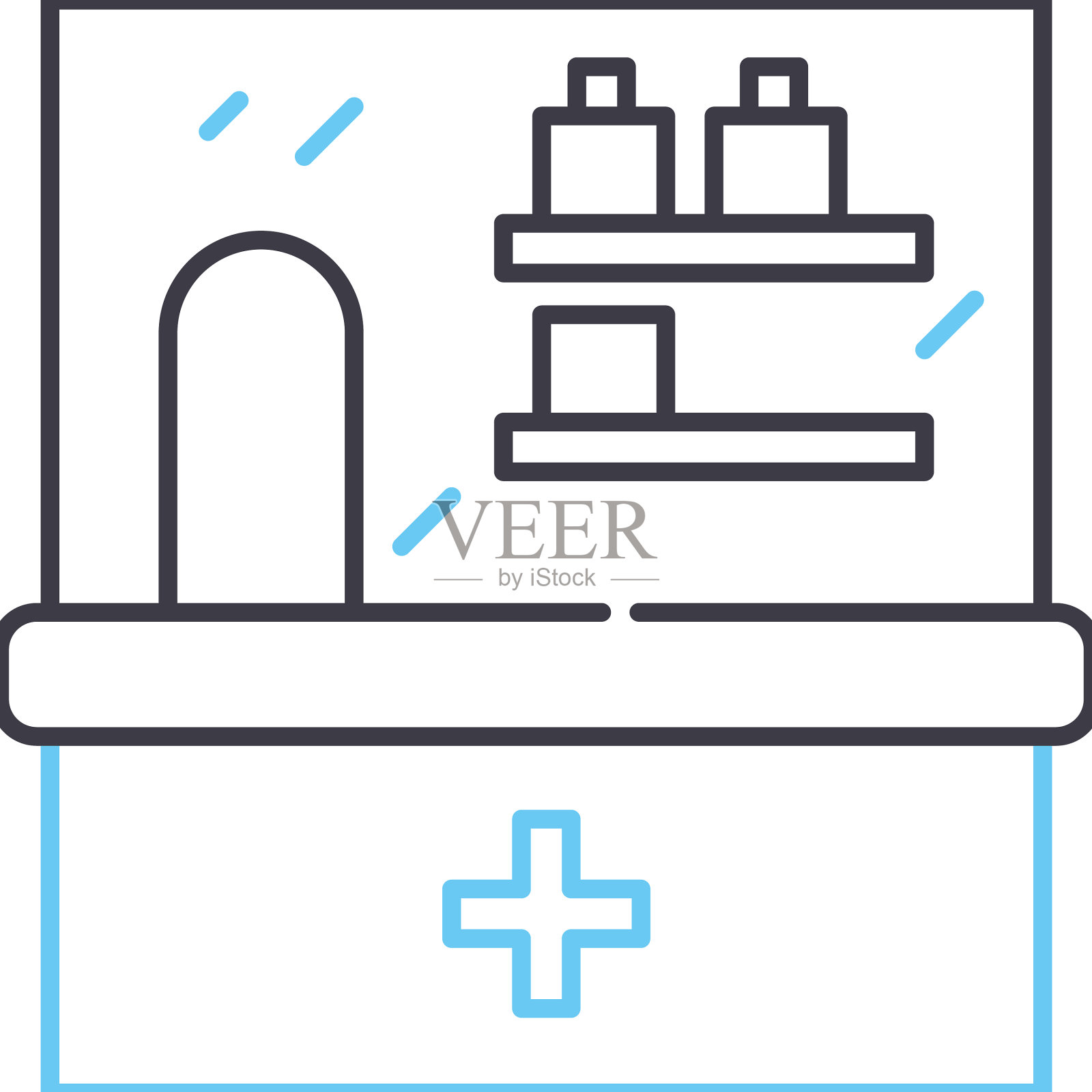 保湿线图标轮廓符号设计元素图片