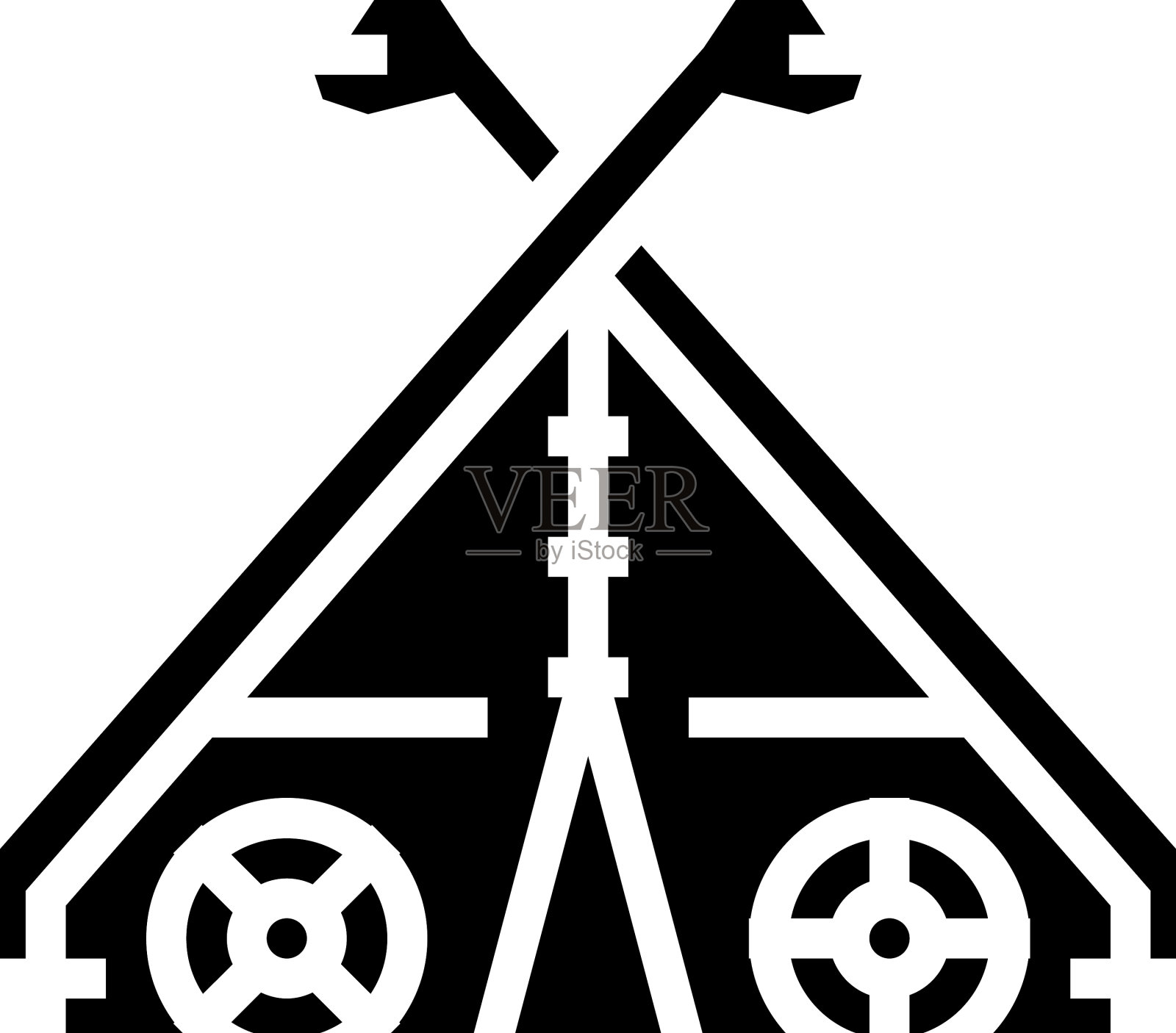 帐篷维京雕文图标设计元素图片