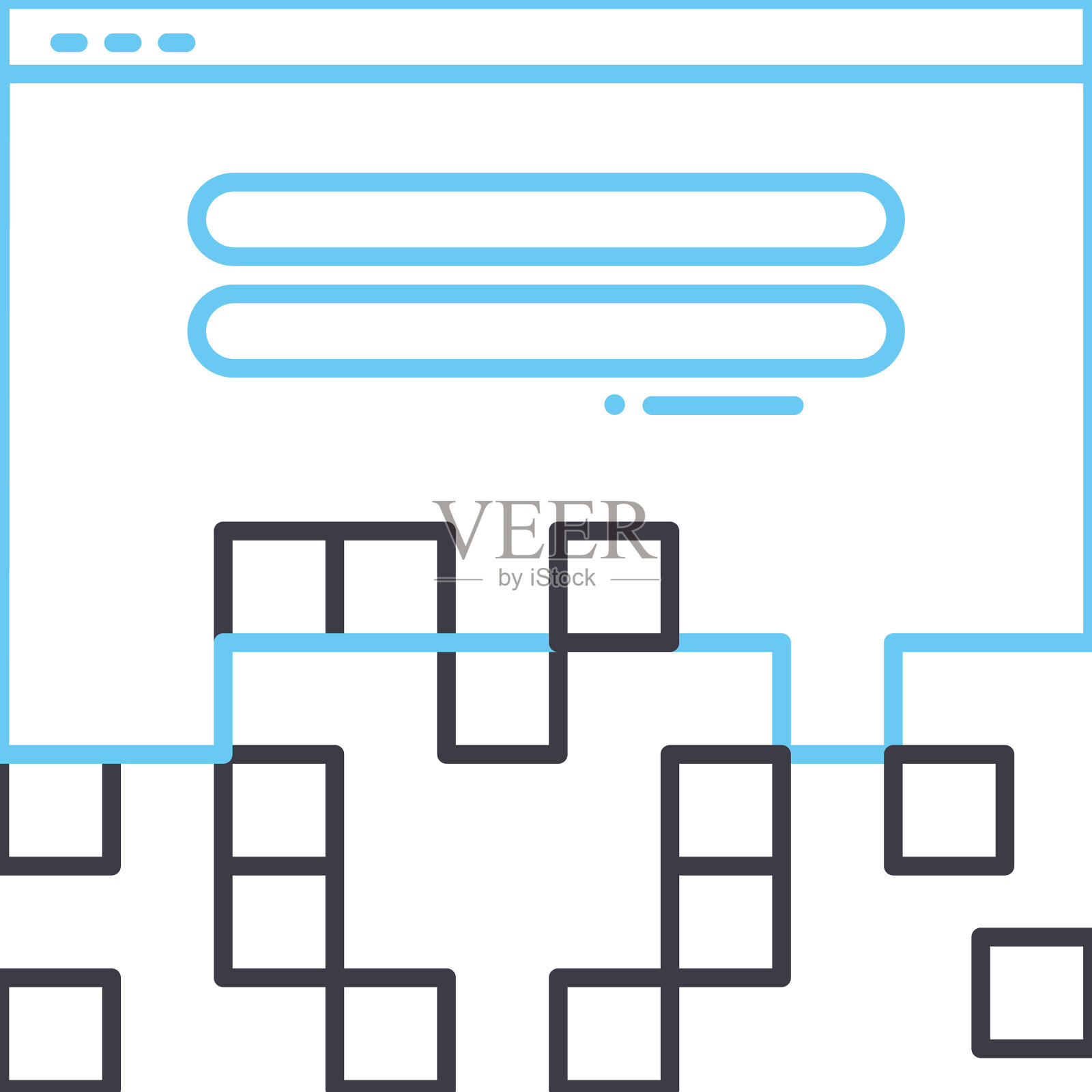 粉碎系统线图标轮廓符号设计元素图片