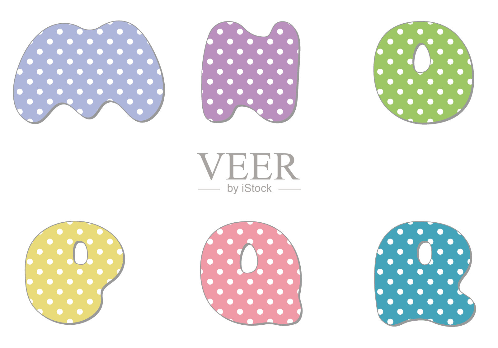 圆点字母表。柔和的圆点字体。手绘信件设计的剪贴簿，相册，工艺品和回学校的项目。插画图片素材