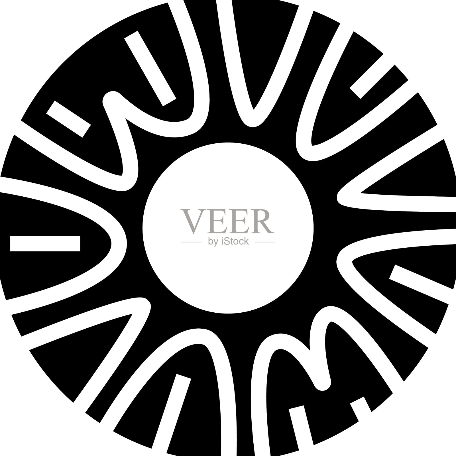 圆形菠萝片雕文图标设计元素图片