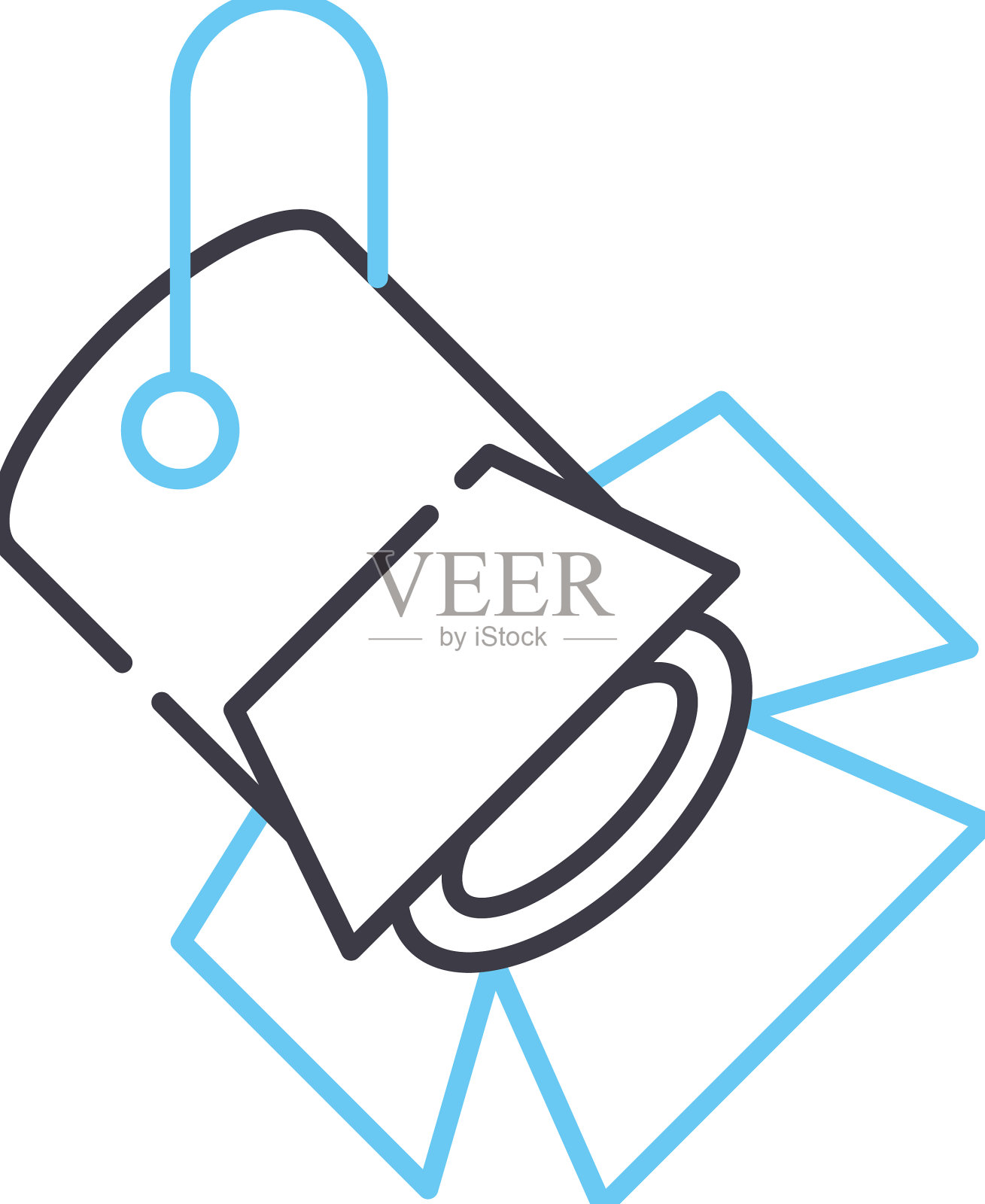 聚光灯线图标轮廓符号插画图片素材