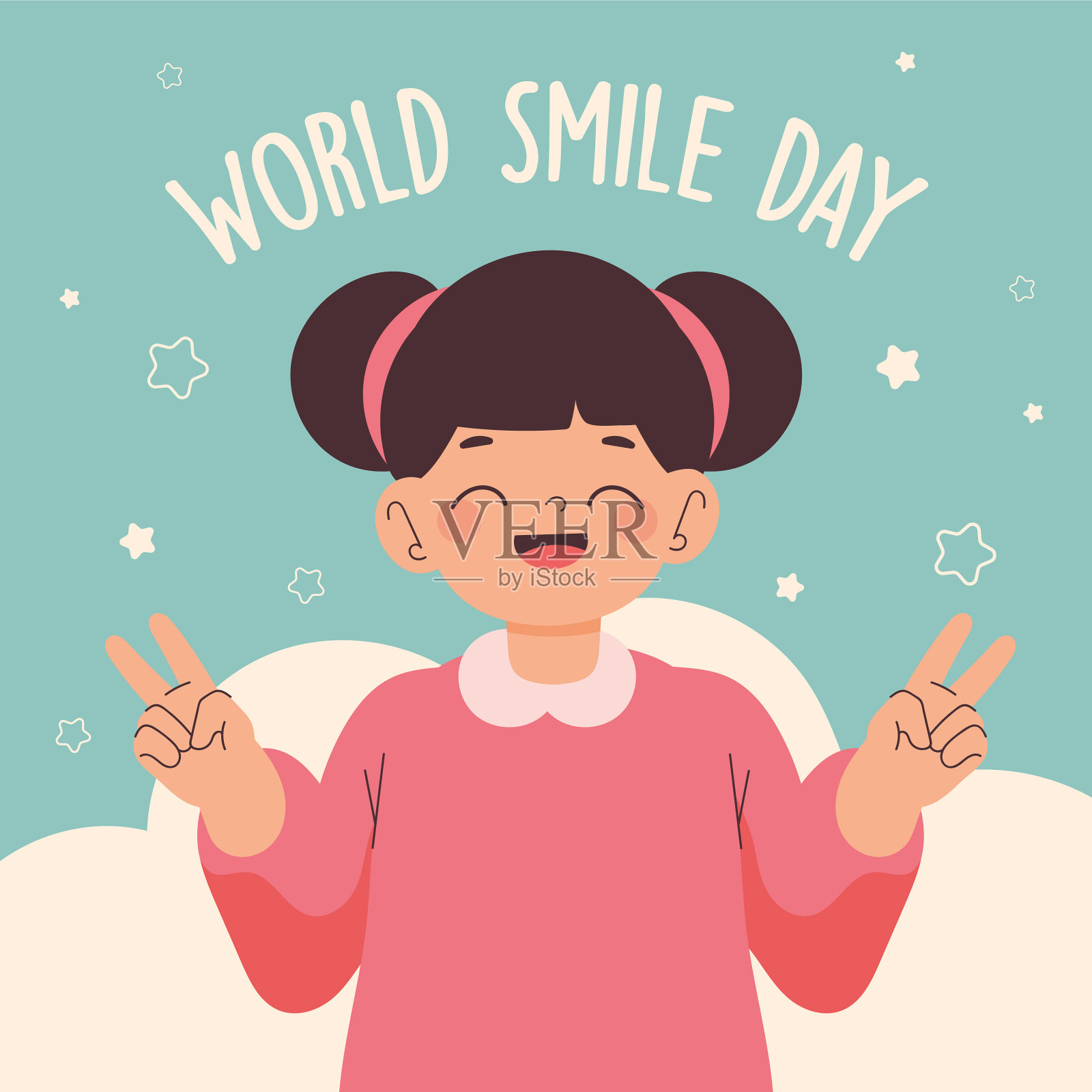 世界微笑日海报插画图片素材