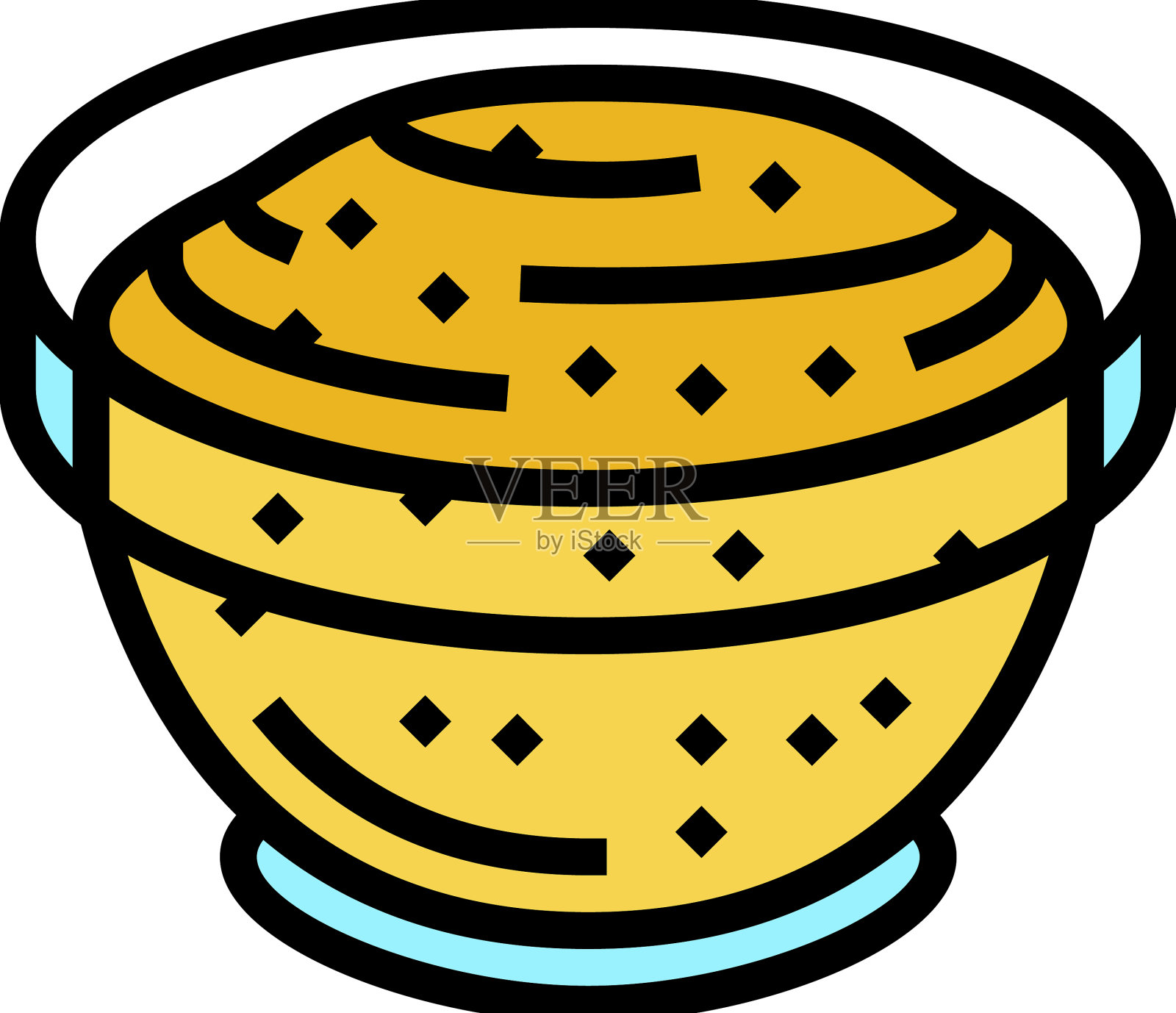 碗芥末酱食物颜色图标设计元素图片