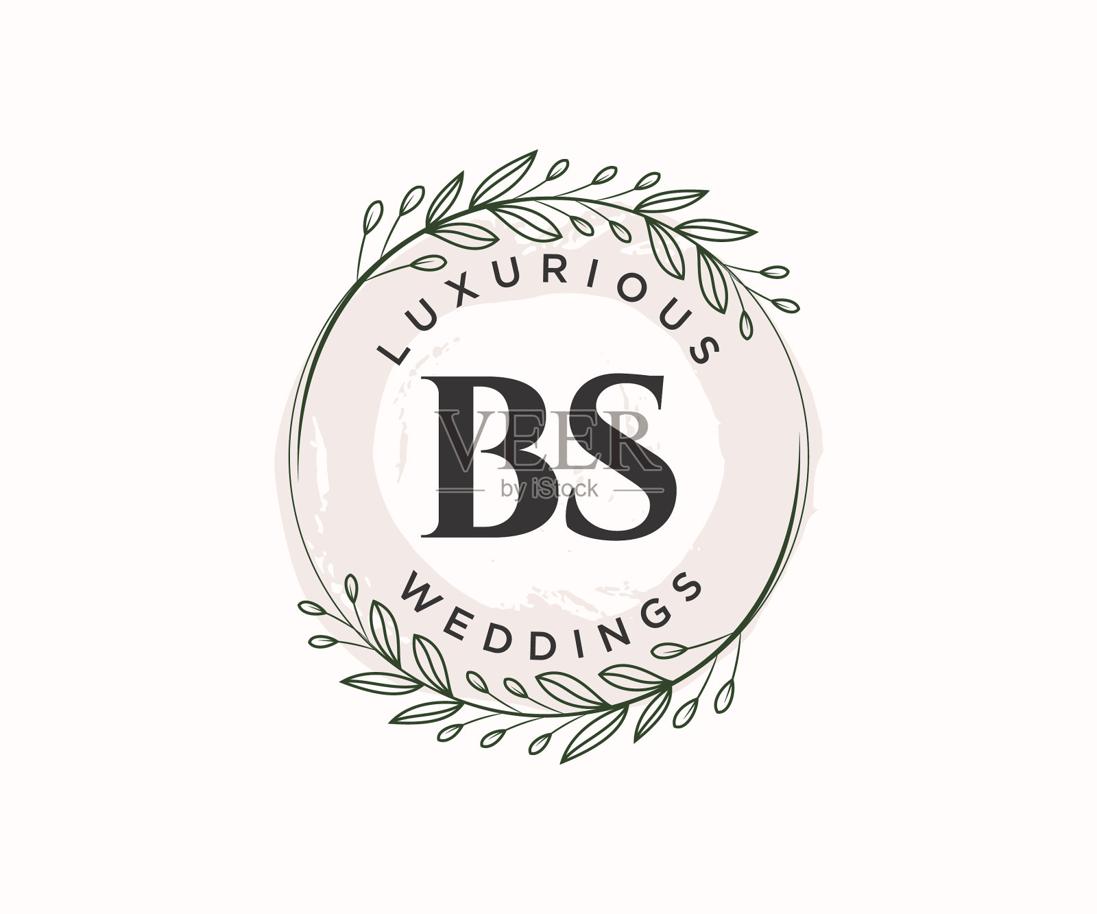 缩写字母婚礼的字母缩写标志插画图片素材