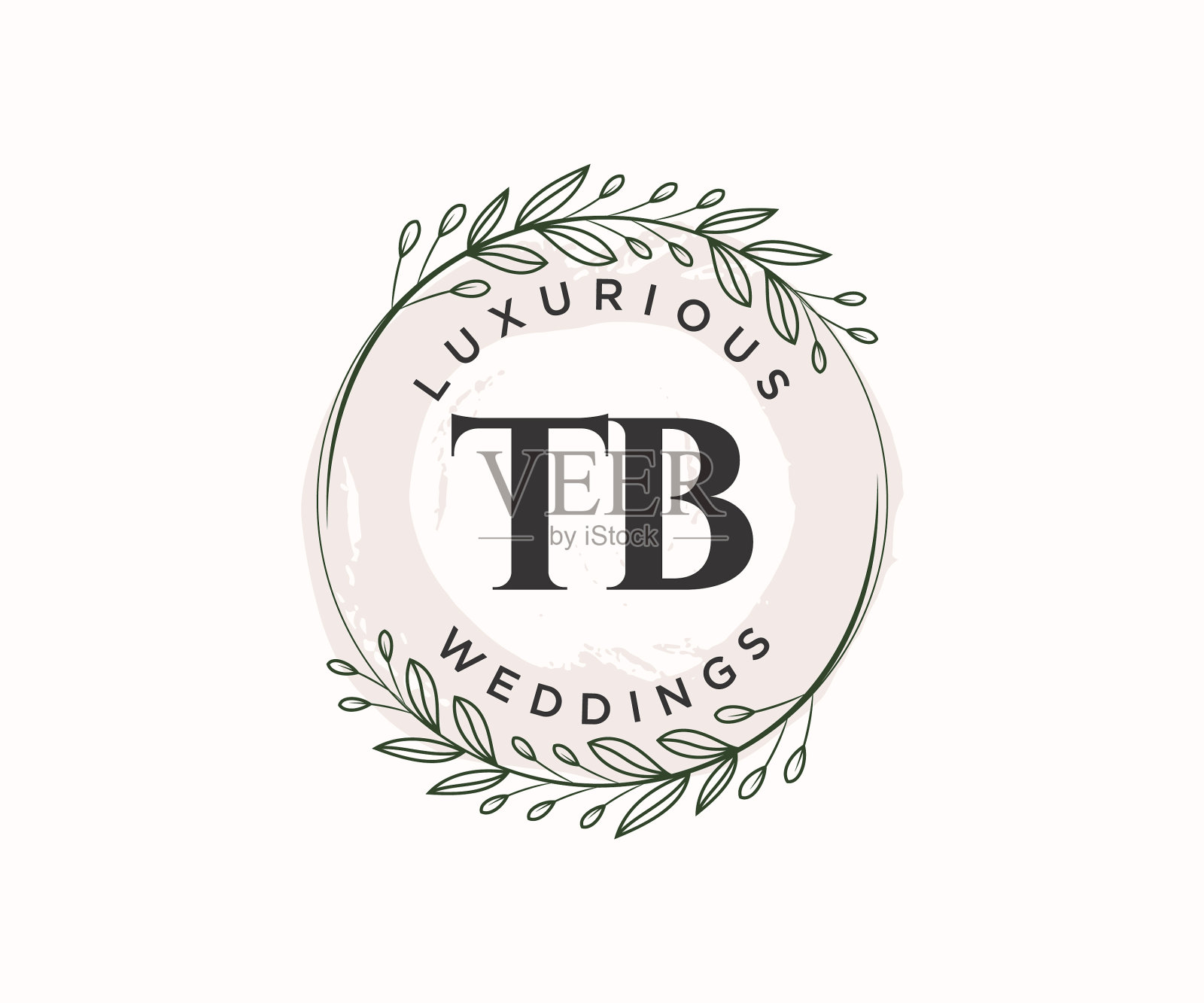 TB首字母字母婚礼字母标志插画图片素材