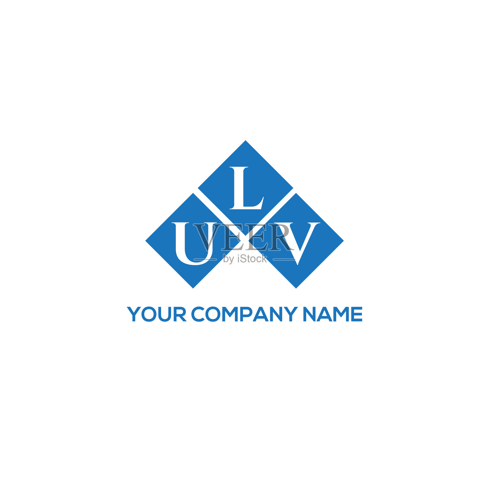 Ulv字母标志设计在白色背景Ulv插画图片素材