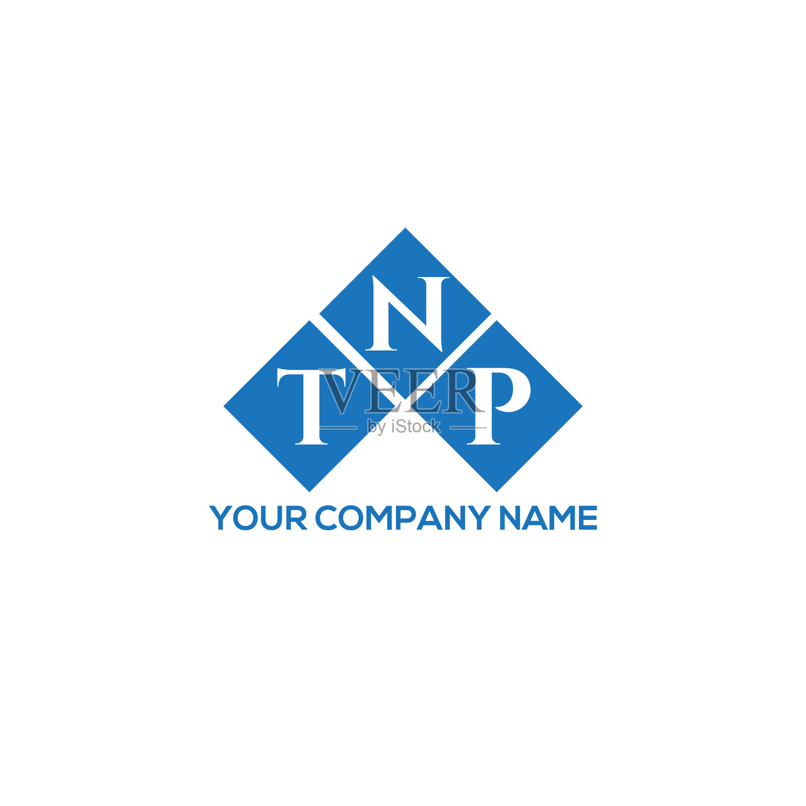 TNP字母标志设计在白色背景TNP插画图片素材