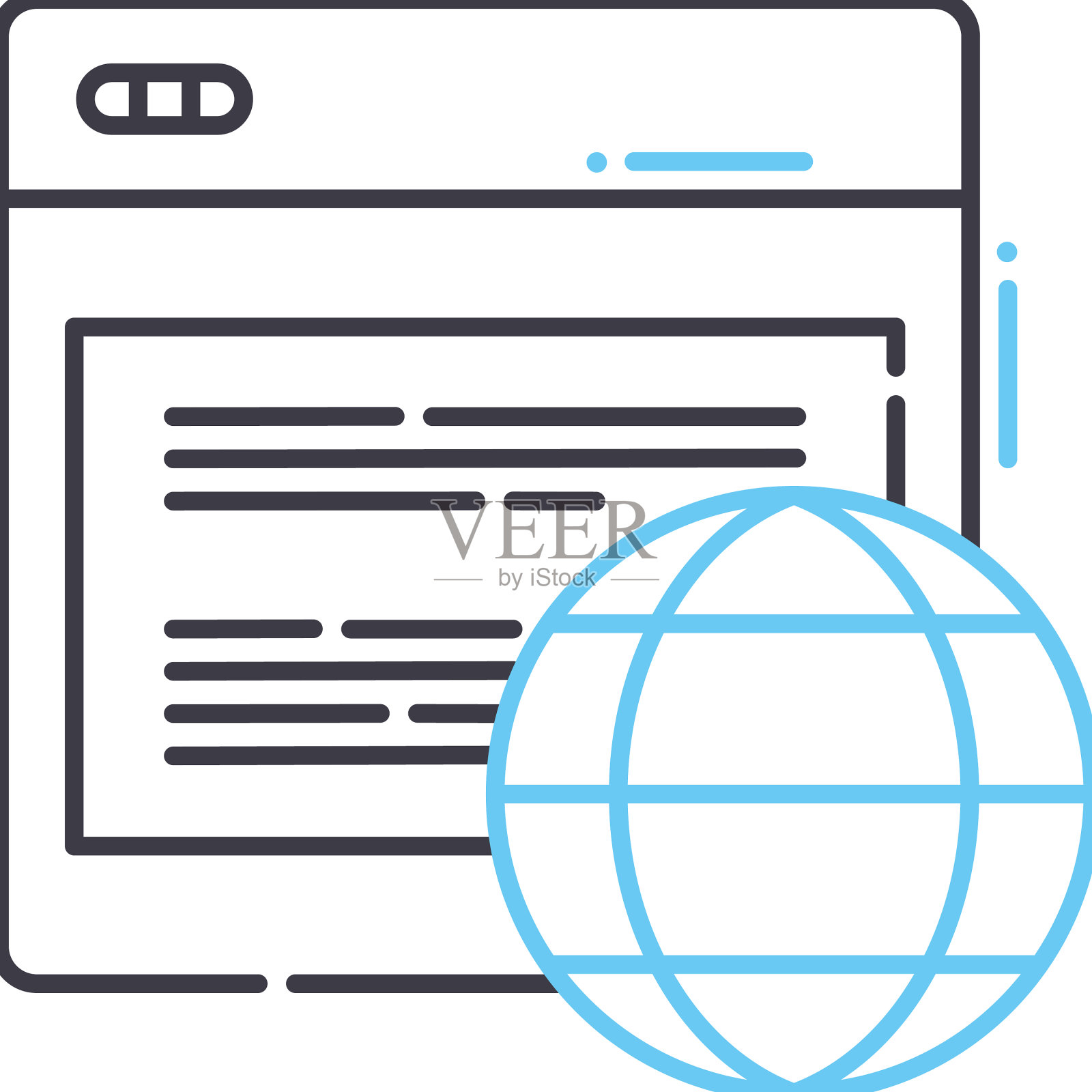 网站线条图标轮廓符号设计元素图片