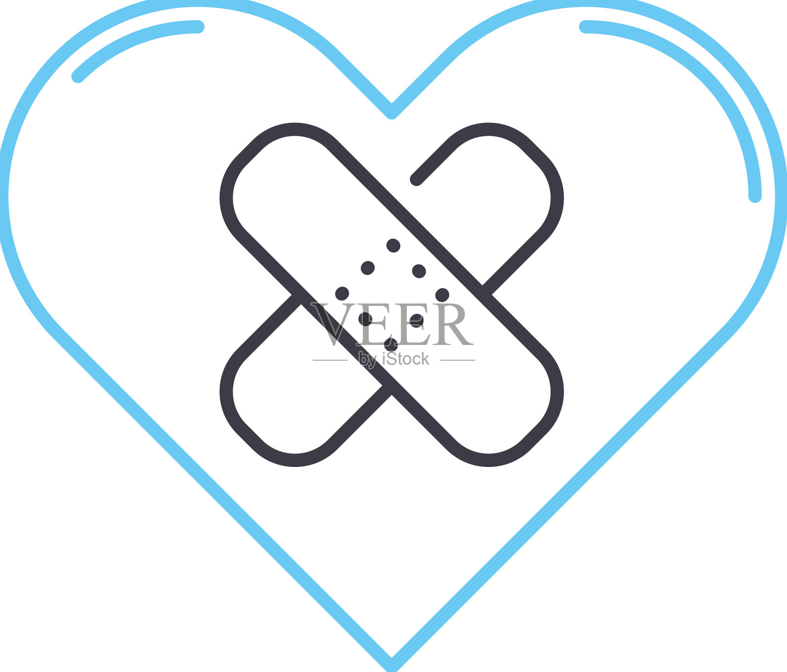 权力宽恕线图标轮廓符号设计元素图片