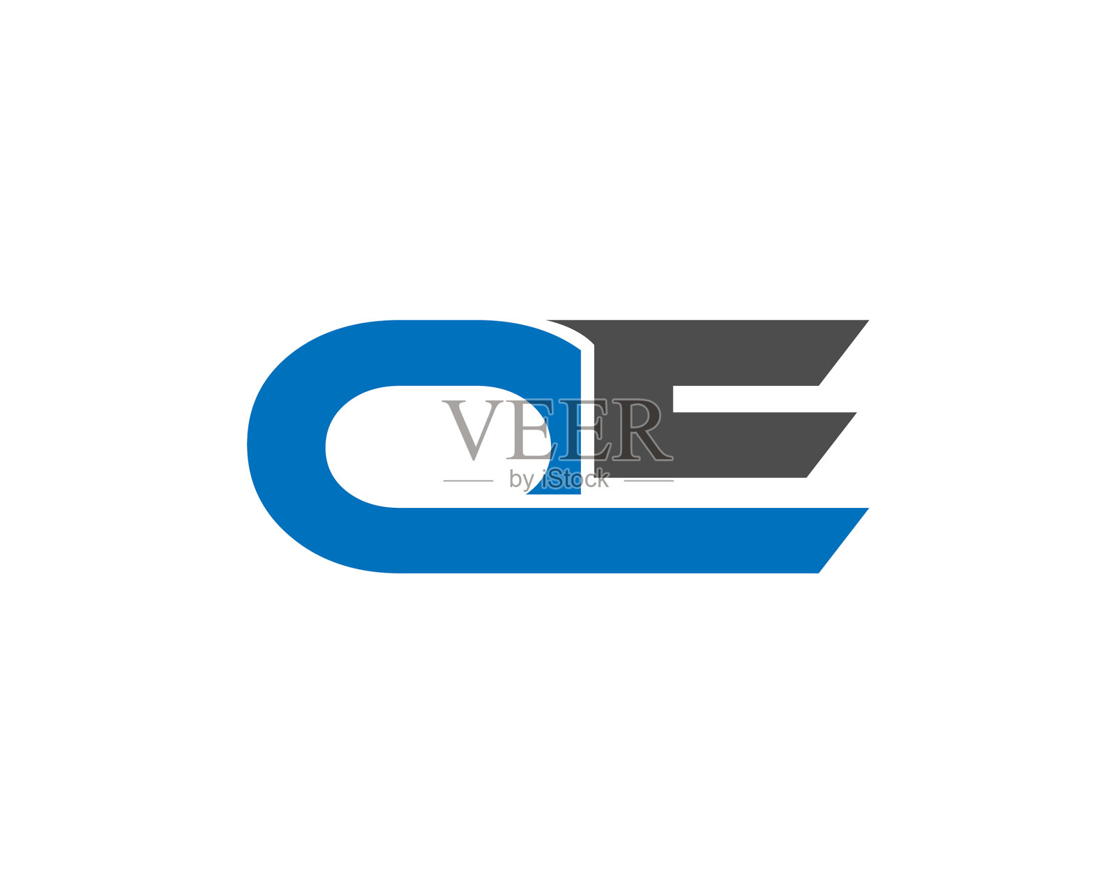 字母oe独特的标志设计插画图片素材