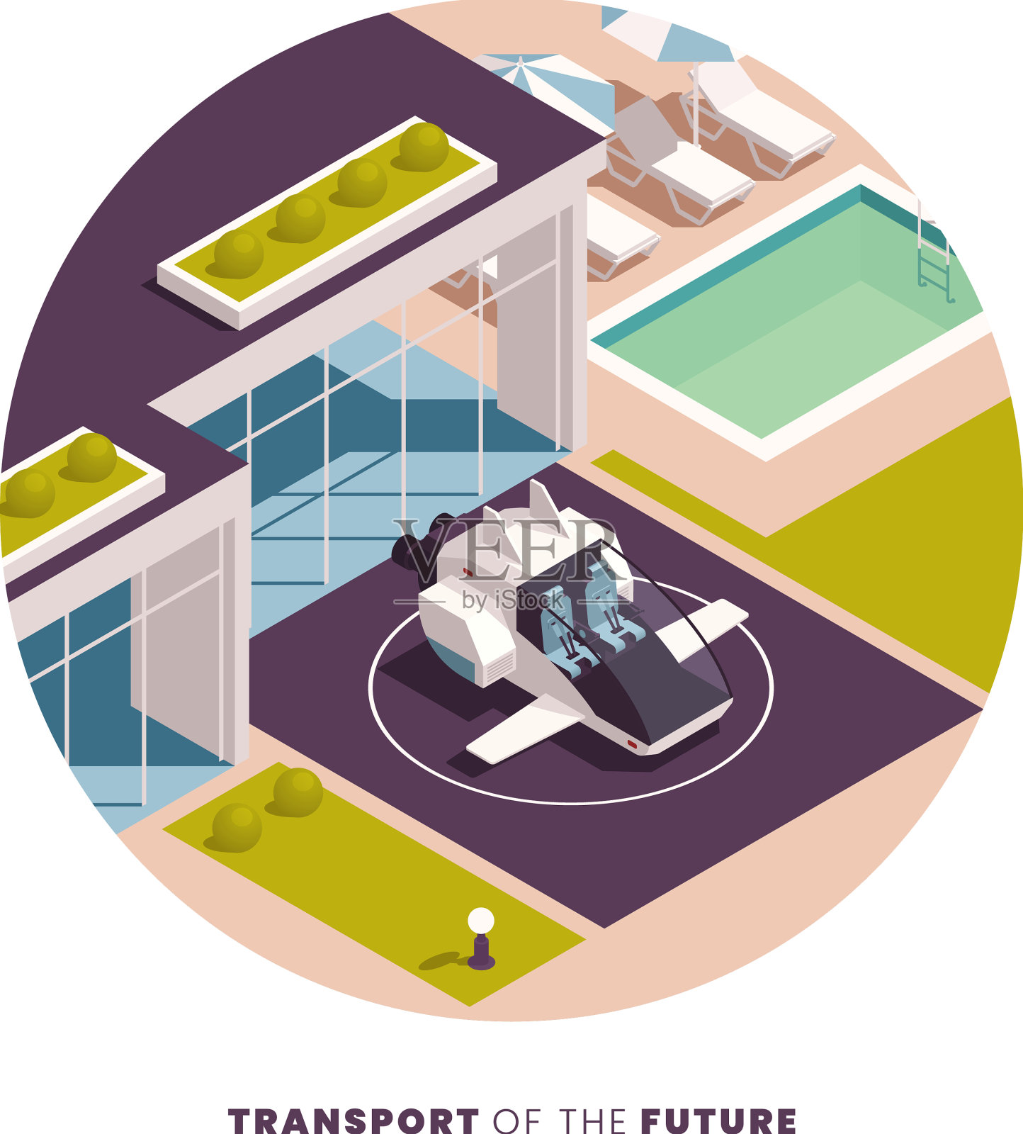 未来交通的概念插画图片素材