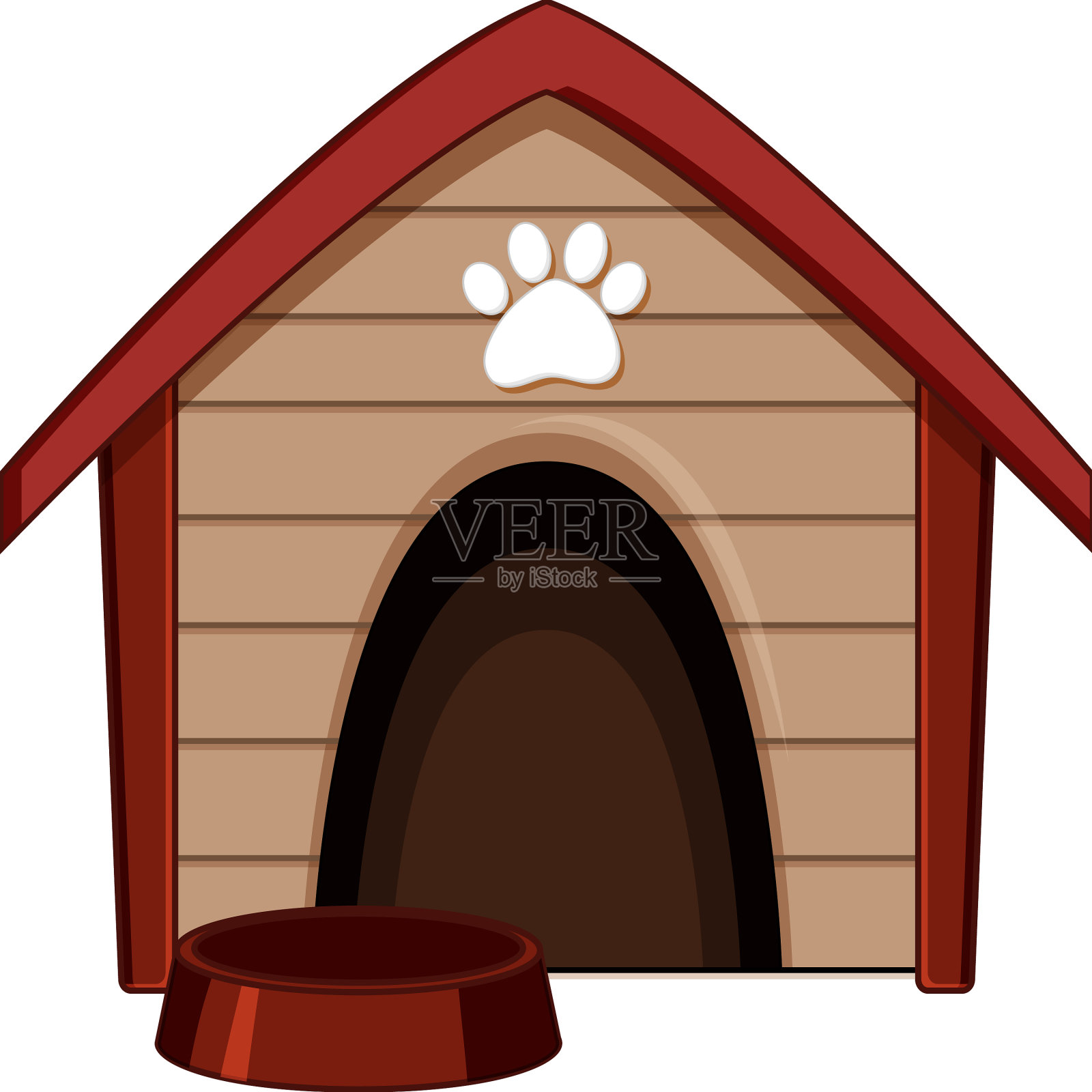 木狗屋隔离设计元素图片