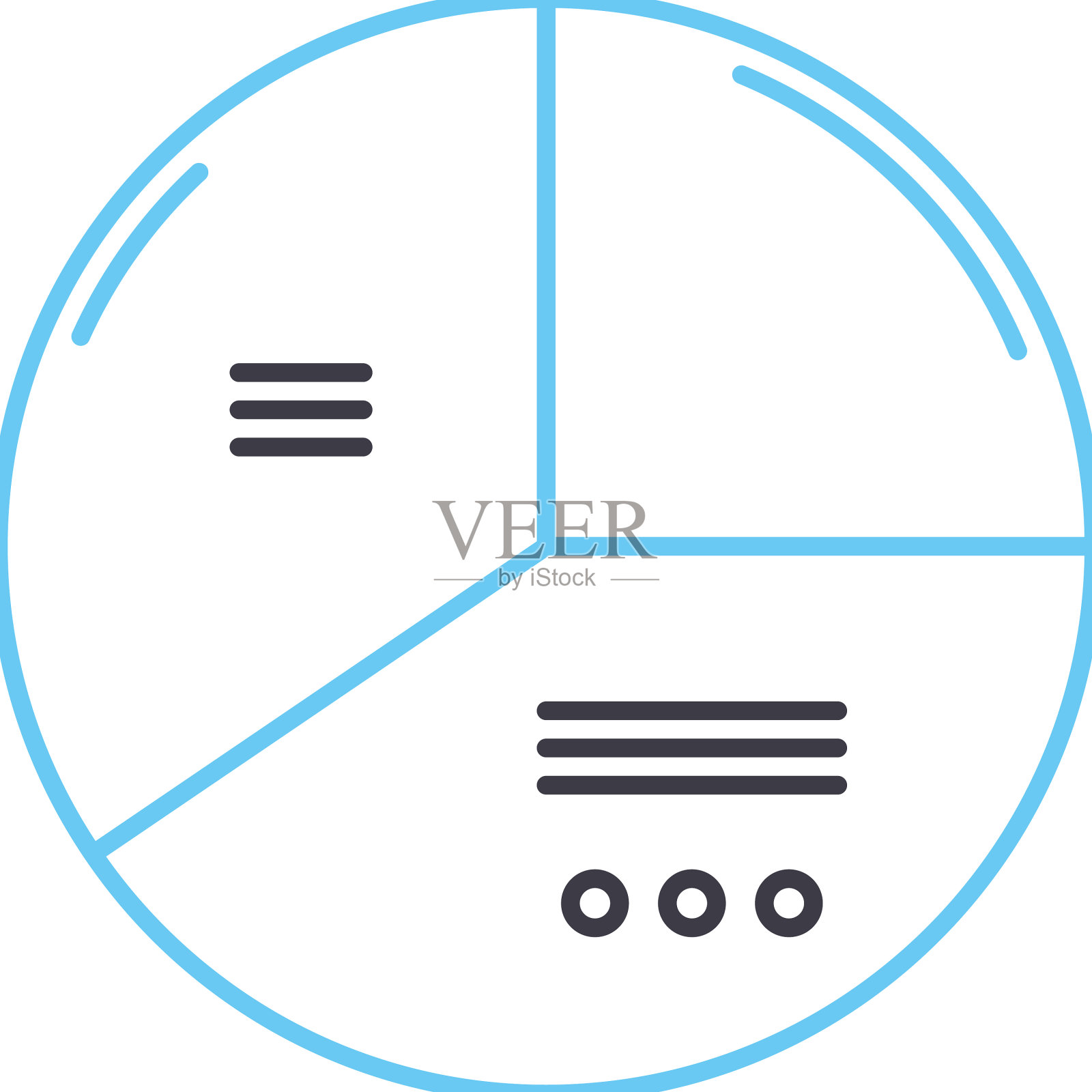 市场共享线图标轮廓符号图标素材