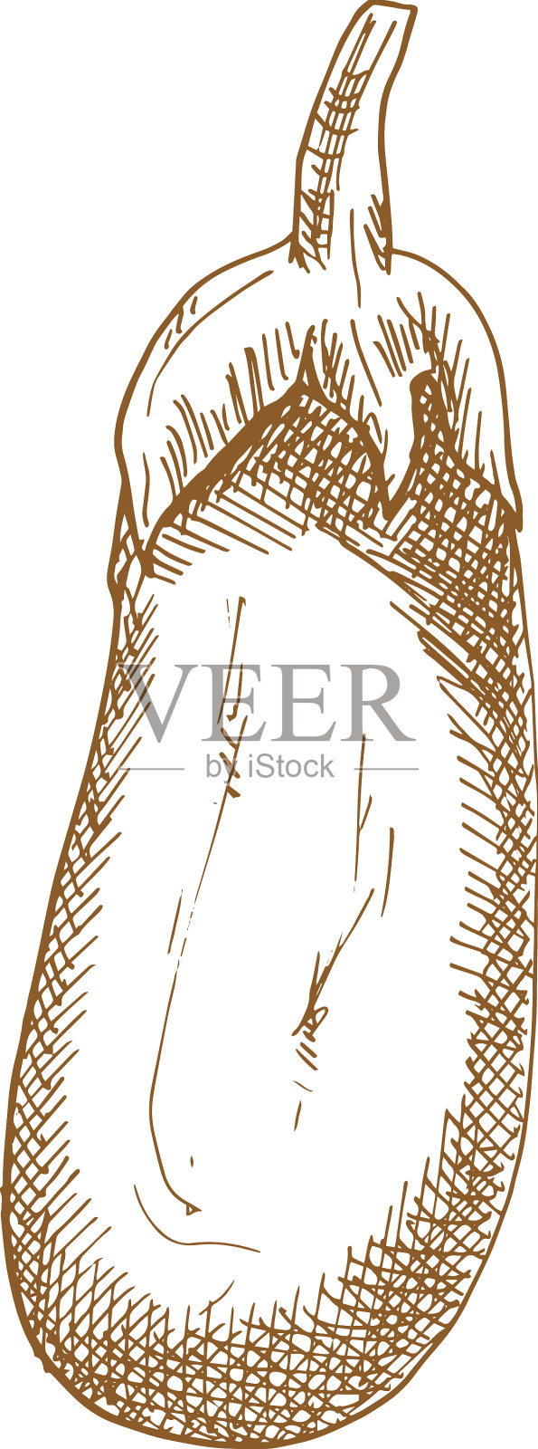 茄子蔬菜茄子分离设计元素图片