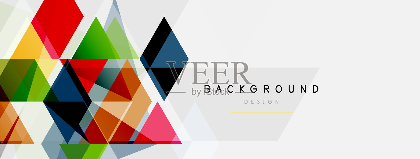 彩色三角形构图几何抽象插画图片素材