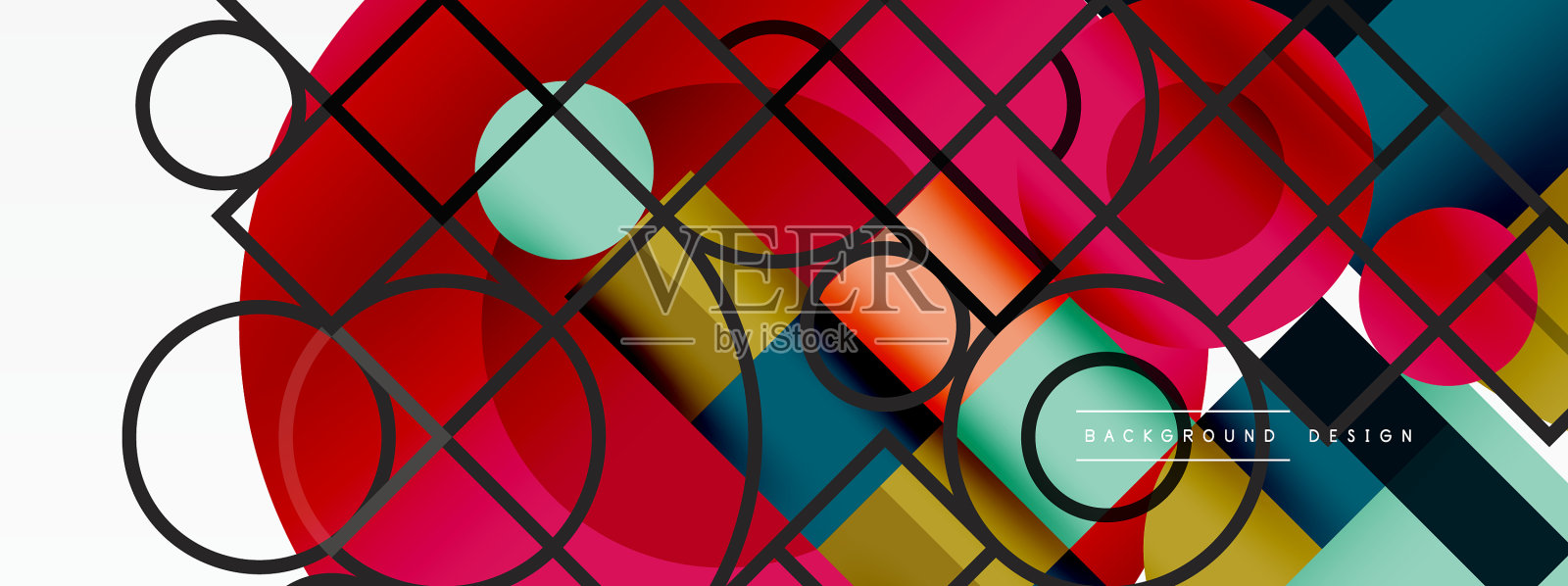 美丽的抽象背景圆三角形插画图片素材