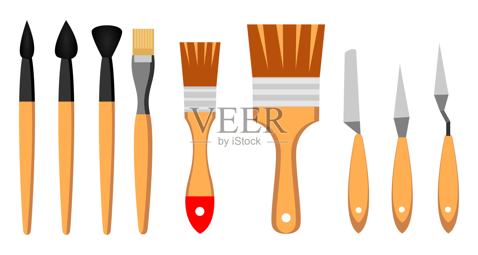 油漆工具1插画图片素材