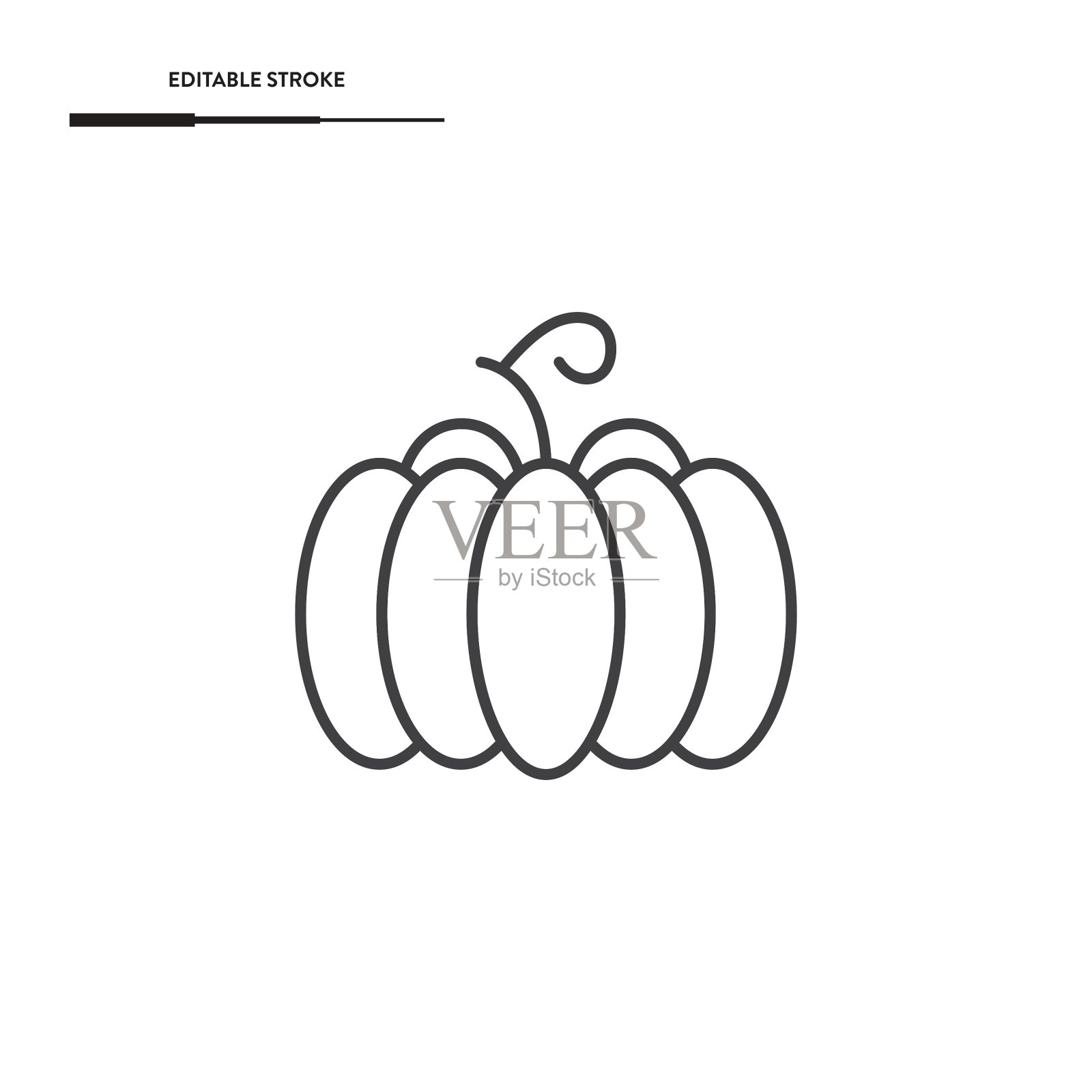 南瓜图标矢量设计。插画图片素材