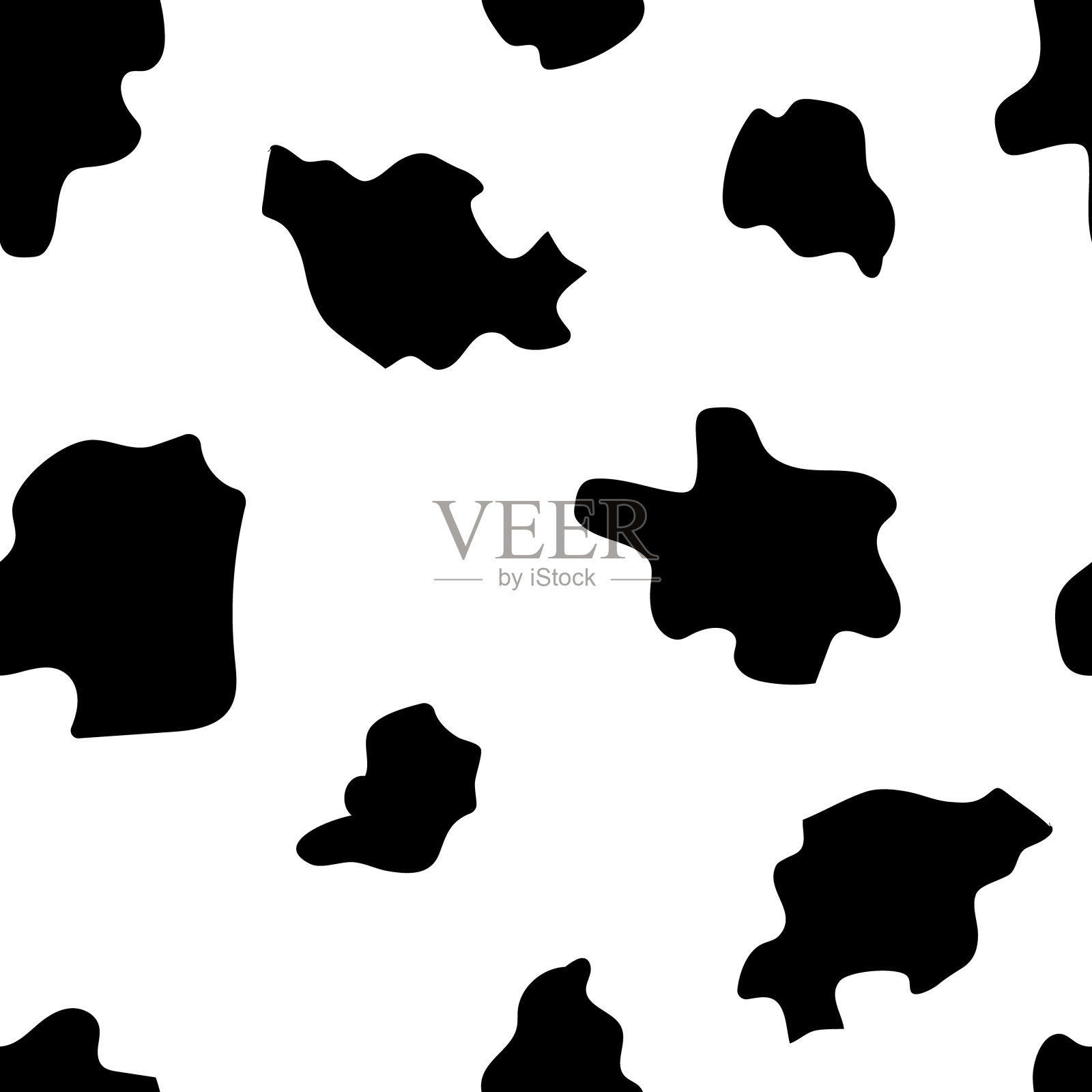 牛无缝模式插画图片素材