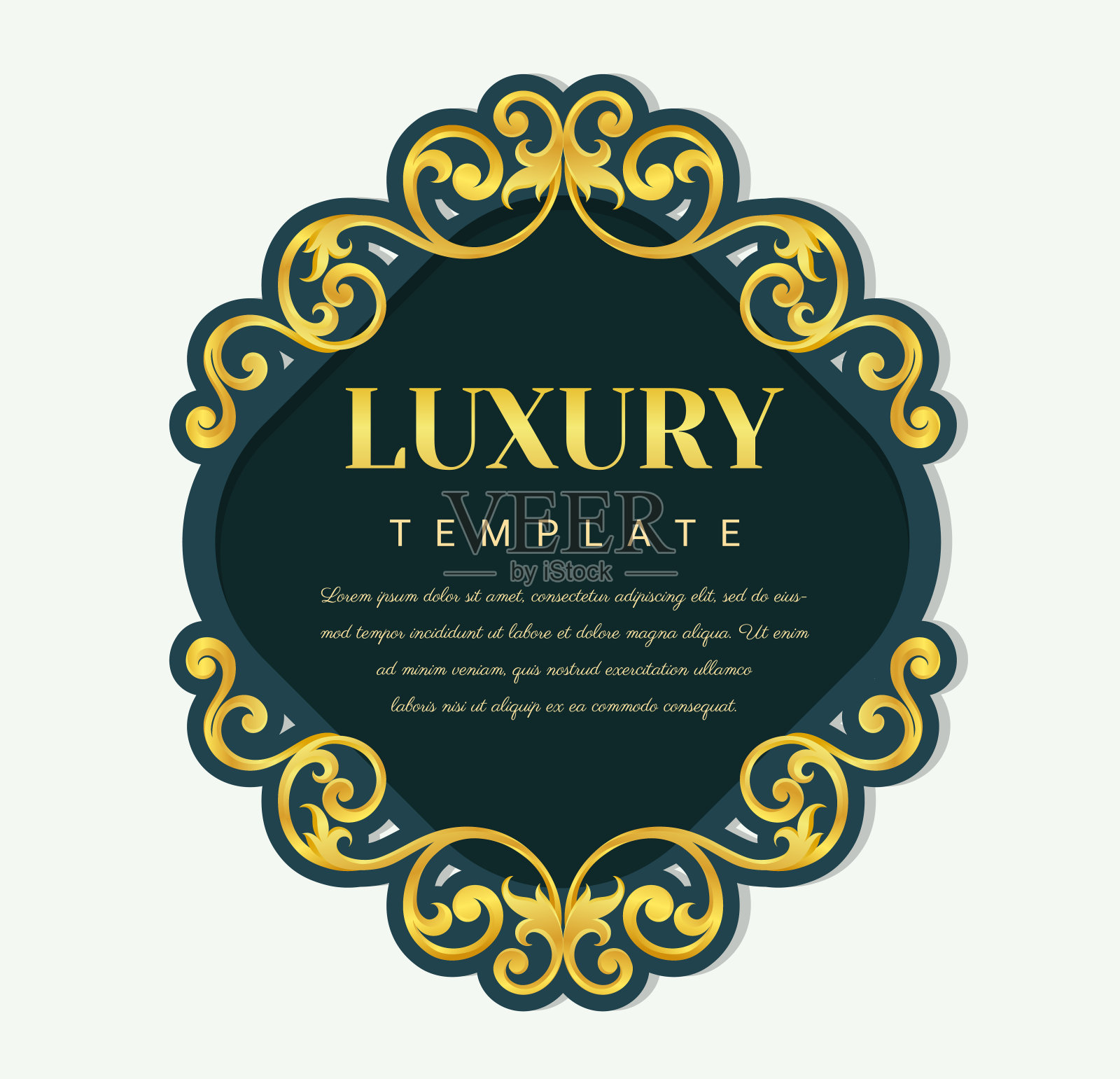 华丽的框架复古，文本框复古风格的设计邀请，菜单。插画图片素材