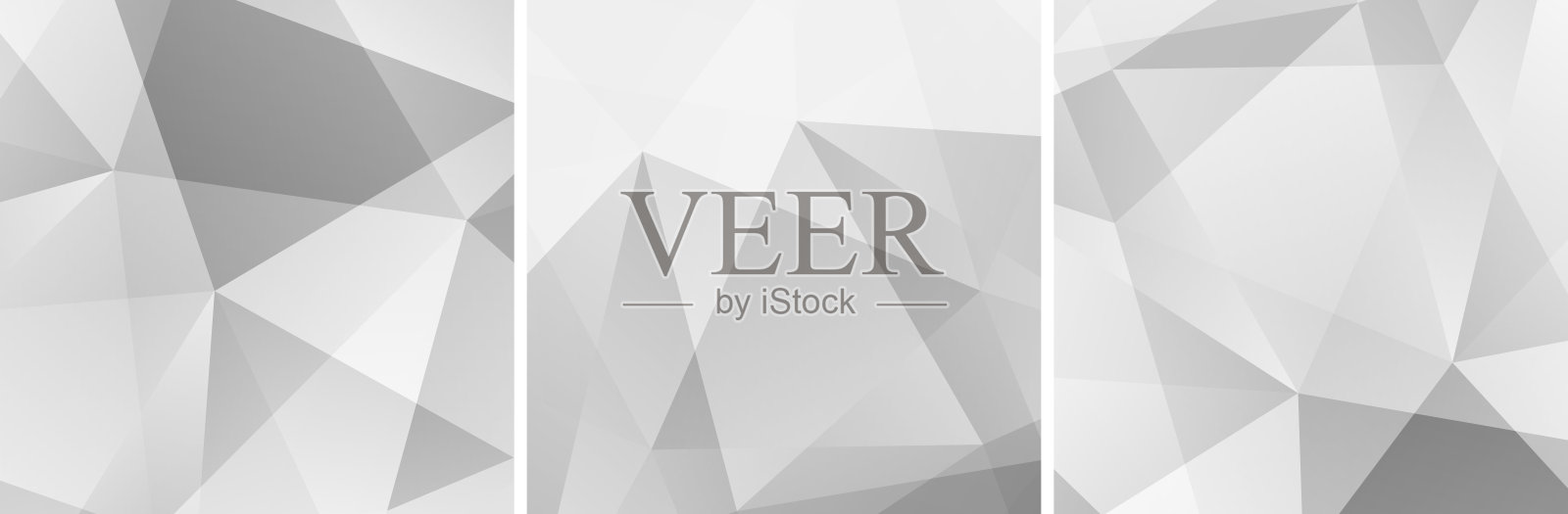 灰色抽象几何背景。三角形灰色几何图案纹理。矢量现代科技套装。插画图片素材