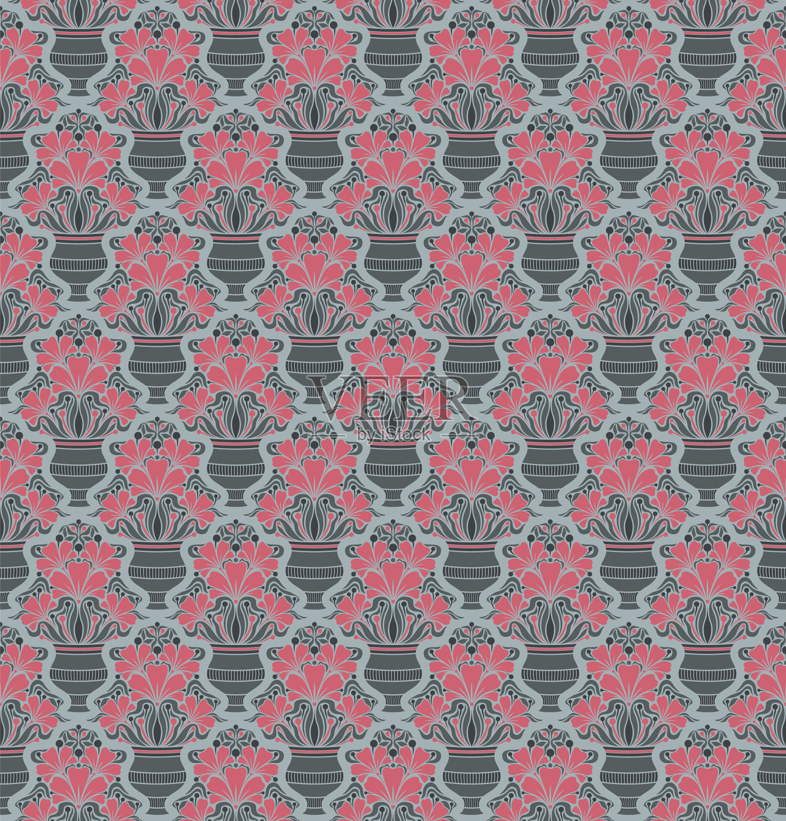 灰色无缝背景在新艺术风格插画图片素材