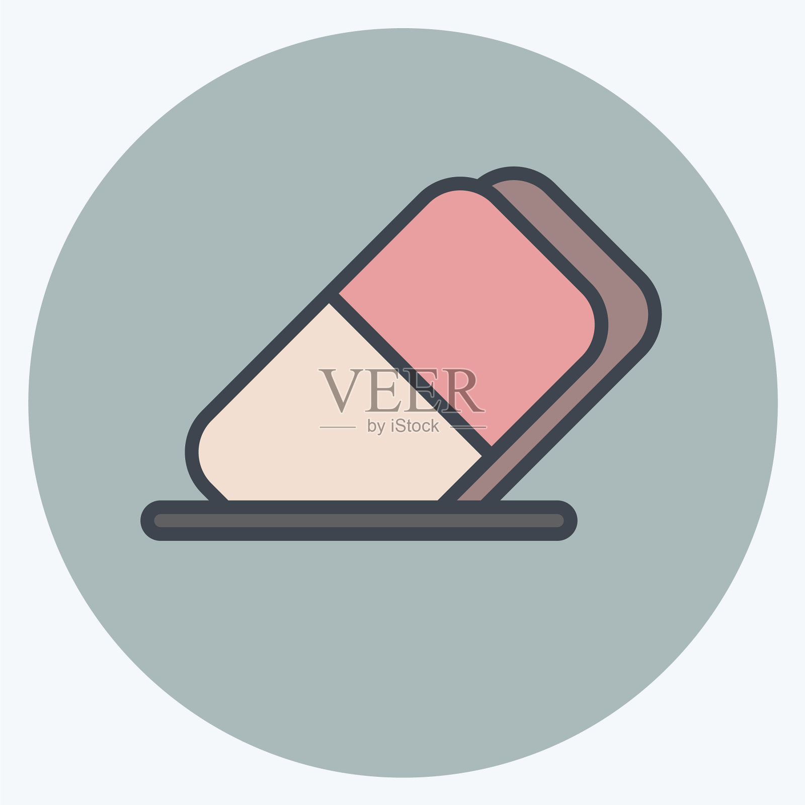 图标橡皮适用于绘画艺术工具的符号图标素材