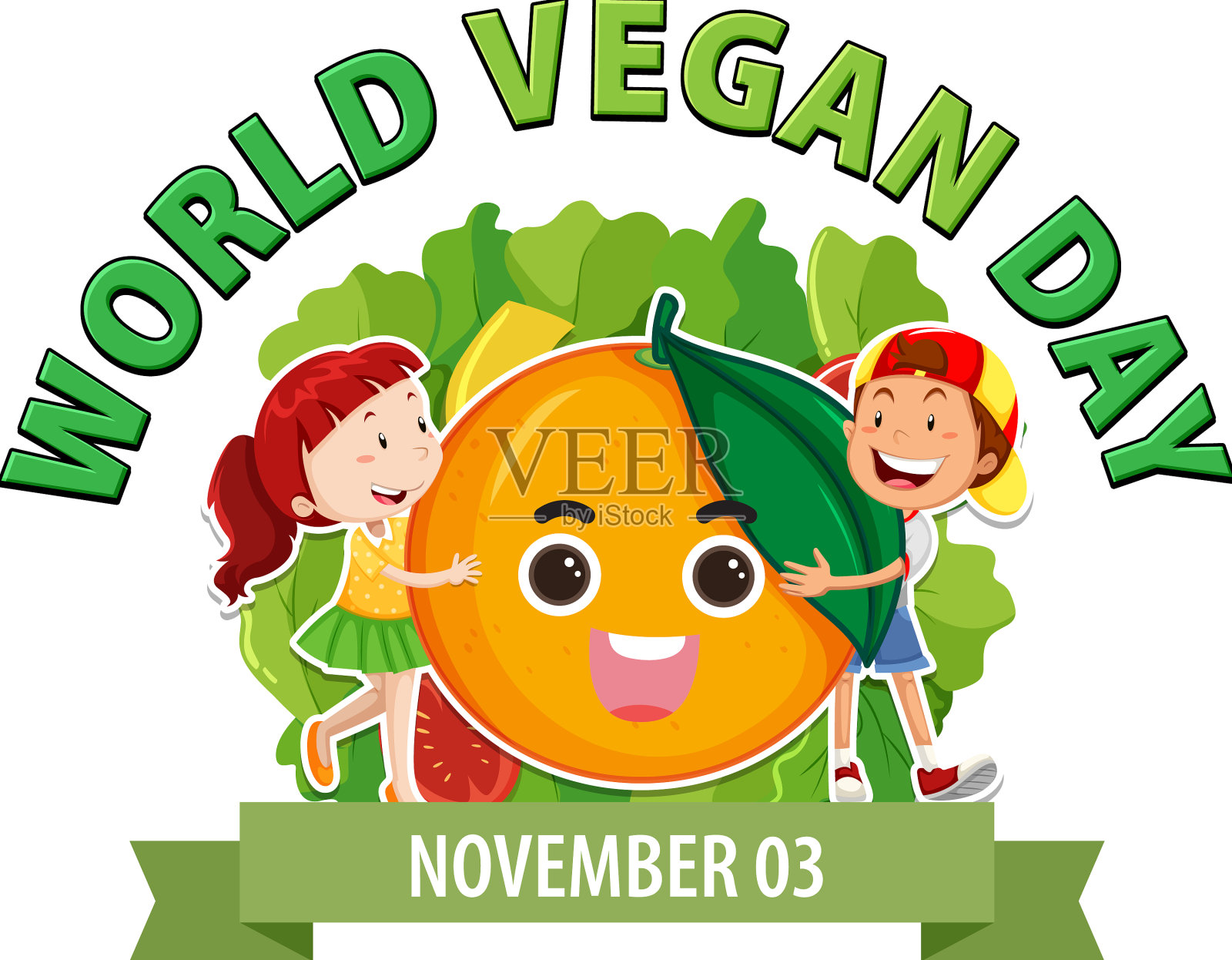 世界素食日标志设计设计元素图片