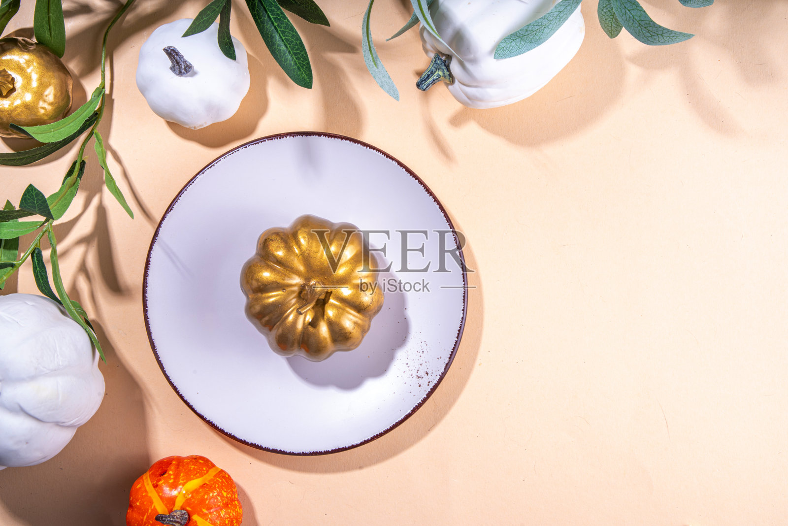 秋季季节餐桌摆设照片摄影图片